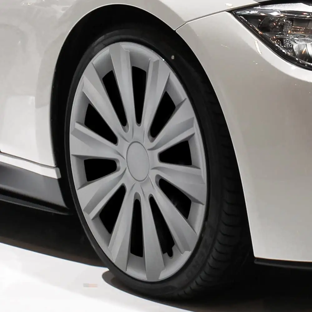 Cartrend Radzierblende Delta 35 cm (14 Zoll) silber 1 Stück