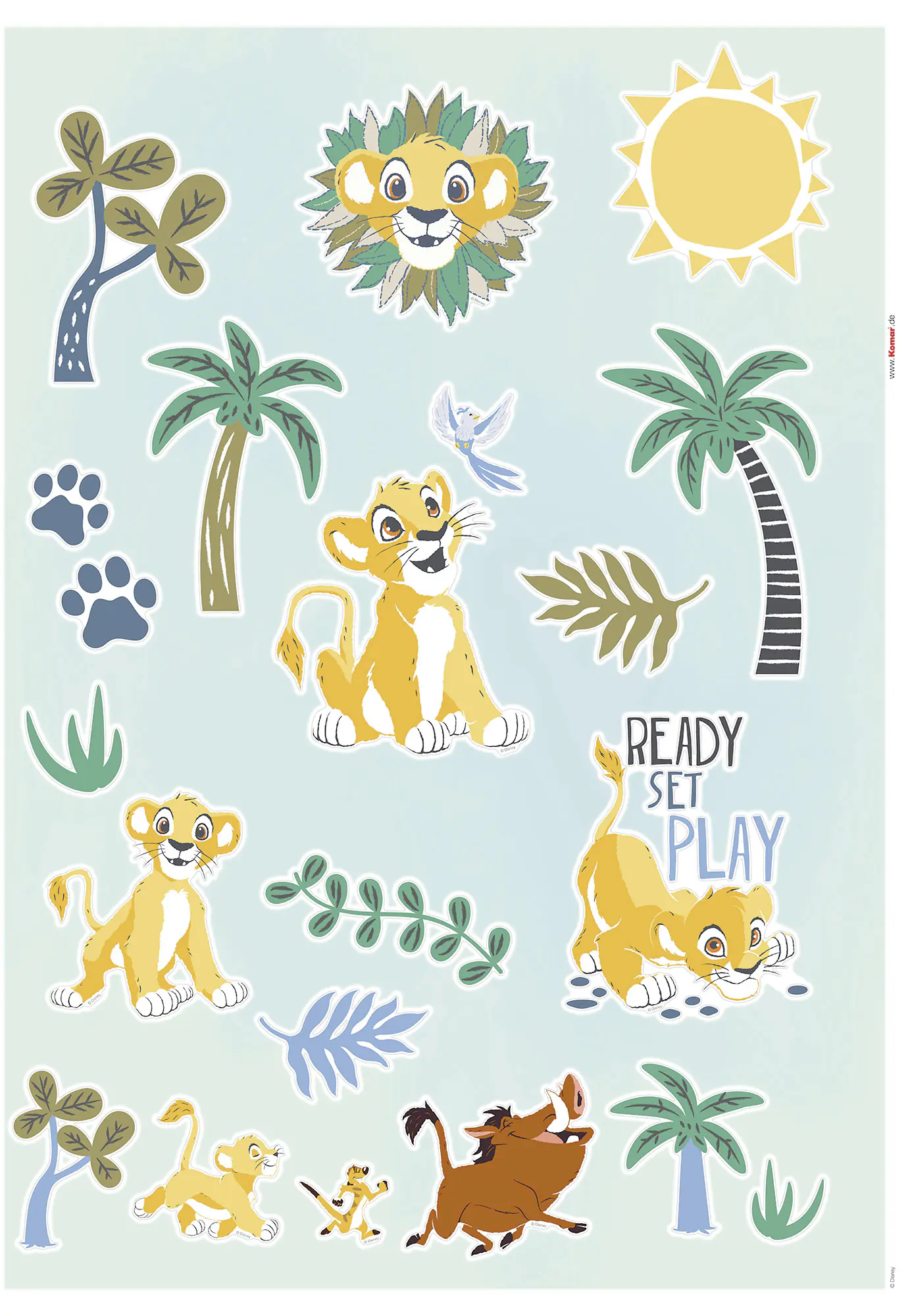 Komar Dekosticker Lion King Palmtrees 50 x 70 cm  