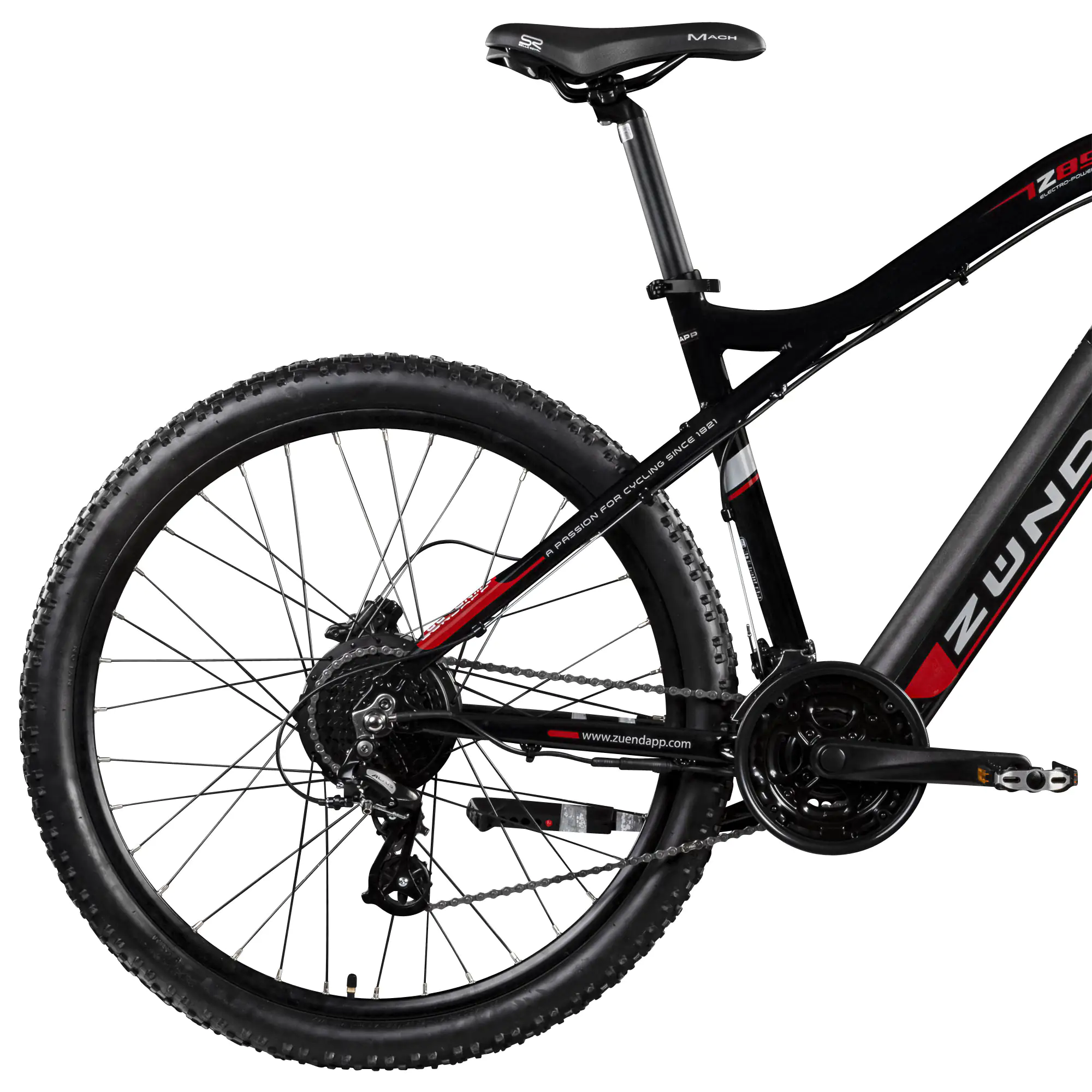 Zündapp E-Bike MTB Z898 27,5 Zoll RH 48cm 10-Gang Deore, 540 Wh schwarz rot