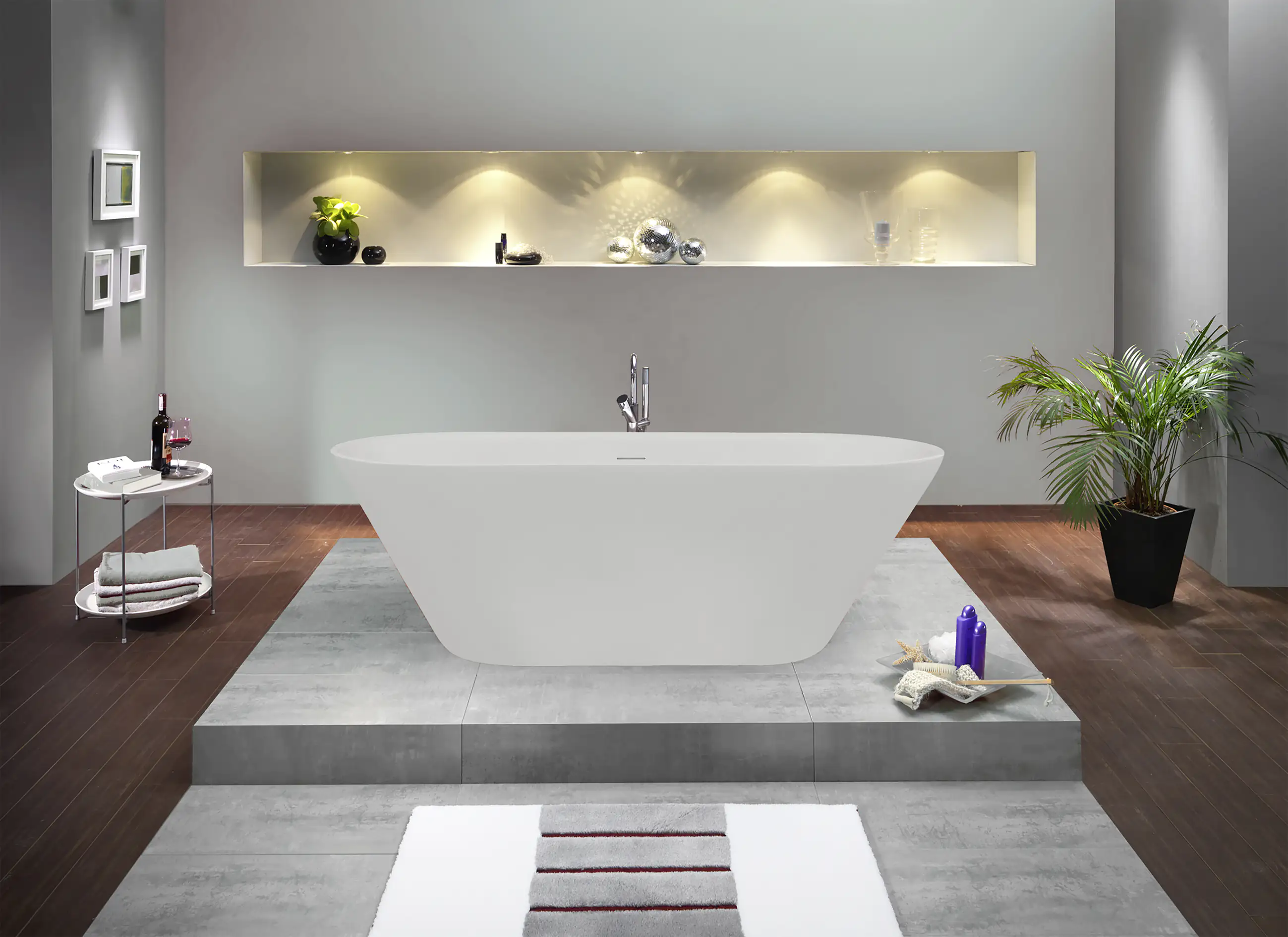 Ottofond Freistehende Badewanne Eko 150x75x43 cm weiß