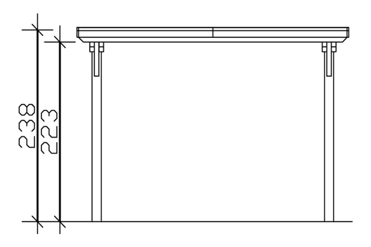 4018211022151_2111716 SKAN HOLZ Carport Emsland 354 x 604 cm mit Aluminiumdach