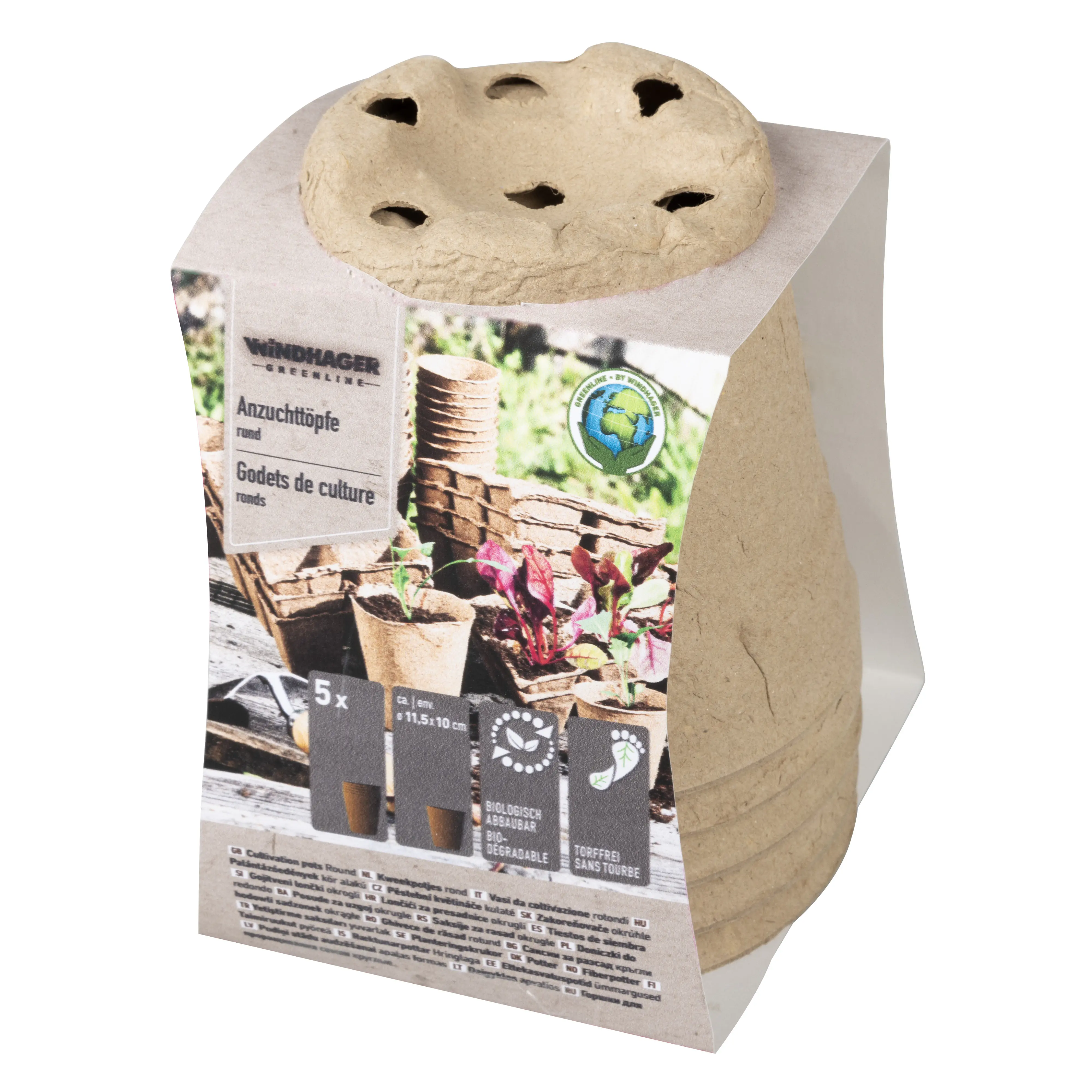 Windhager Anzucht-Töpfe 8 cm eckig 