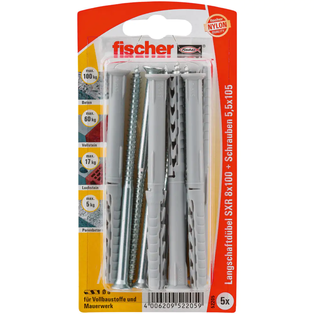 Fischer Rahmendübel 8.0 x 100 mm - 5 Stück