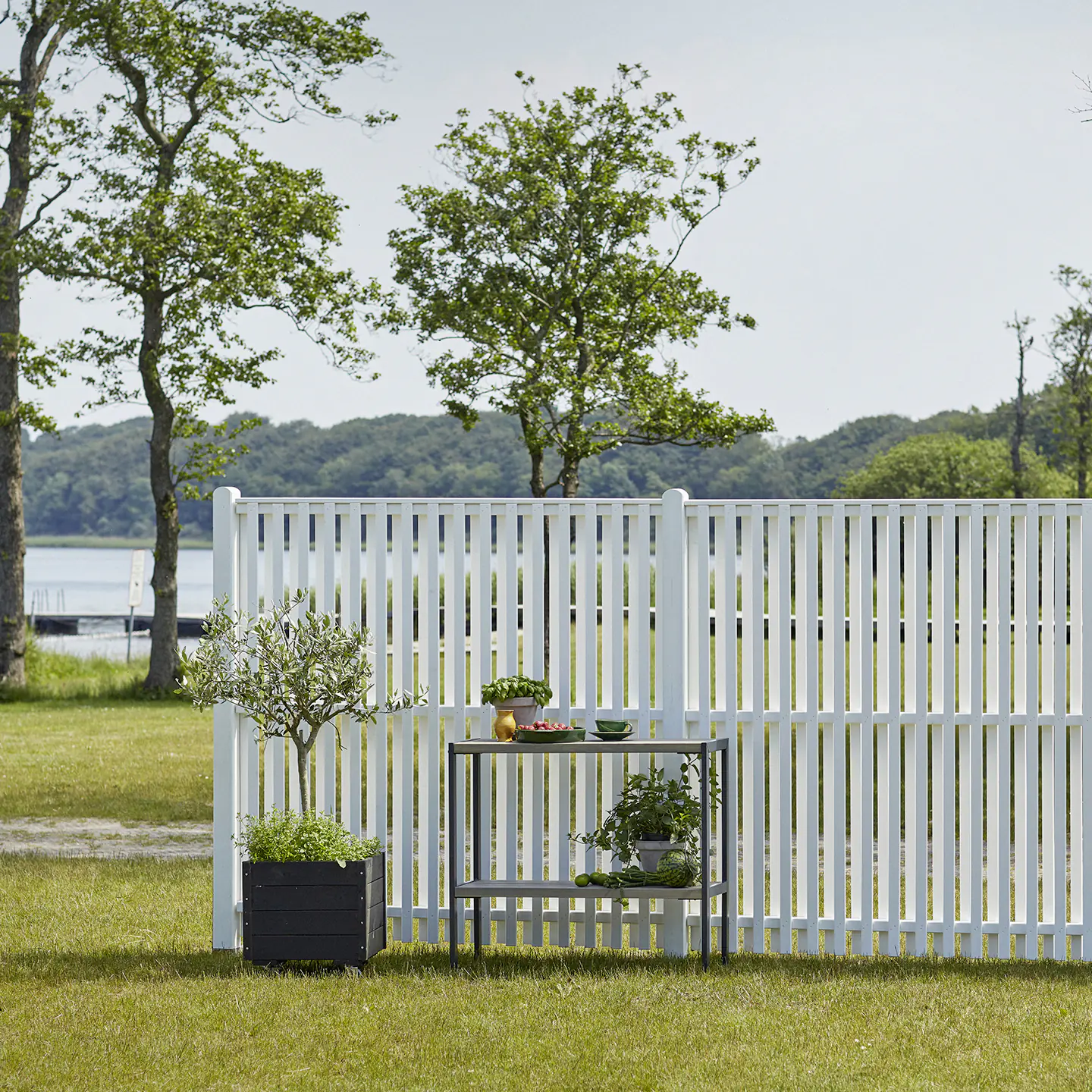 Plus Zaun Nagano 180 x 180 cm RAL 9010 Weiß