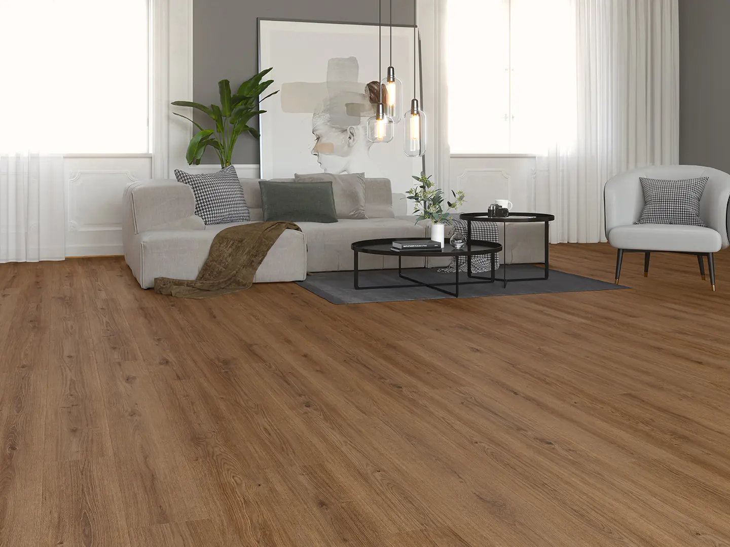 Classen Designboden HydroClick 128,5 x 19,2 cm 9 mm Traubeneiche 