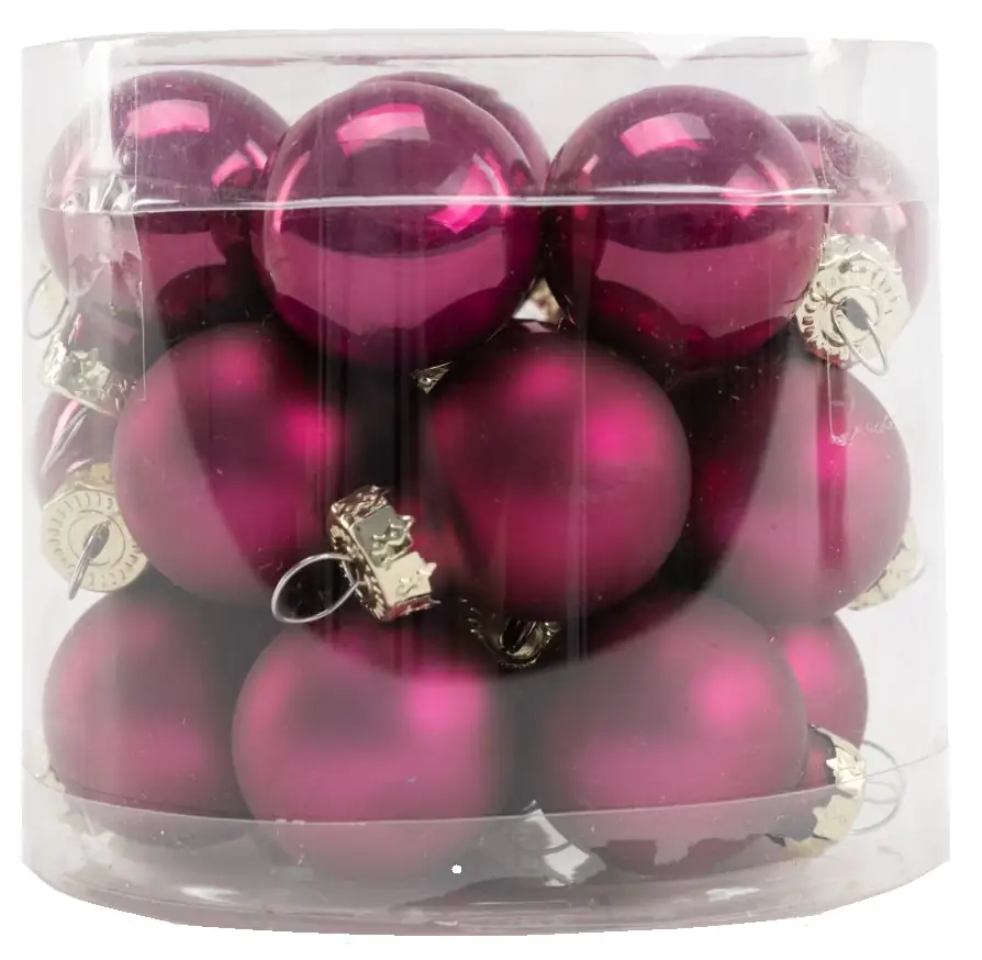 TrendLine Mini-Christbaumkugeln aus Glas Ø 2,5 cm magnolienrosa 24 Stück TrendLine Mini-Christbaumkugeln aus Glas Ø 2,5 cm magnolienrosa 24 Stück