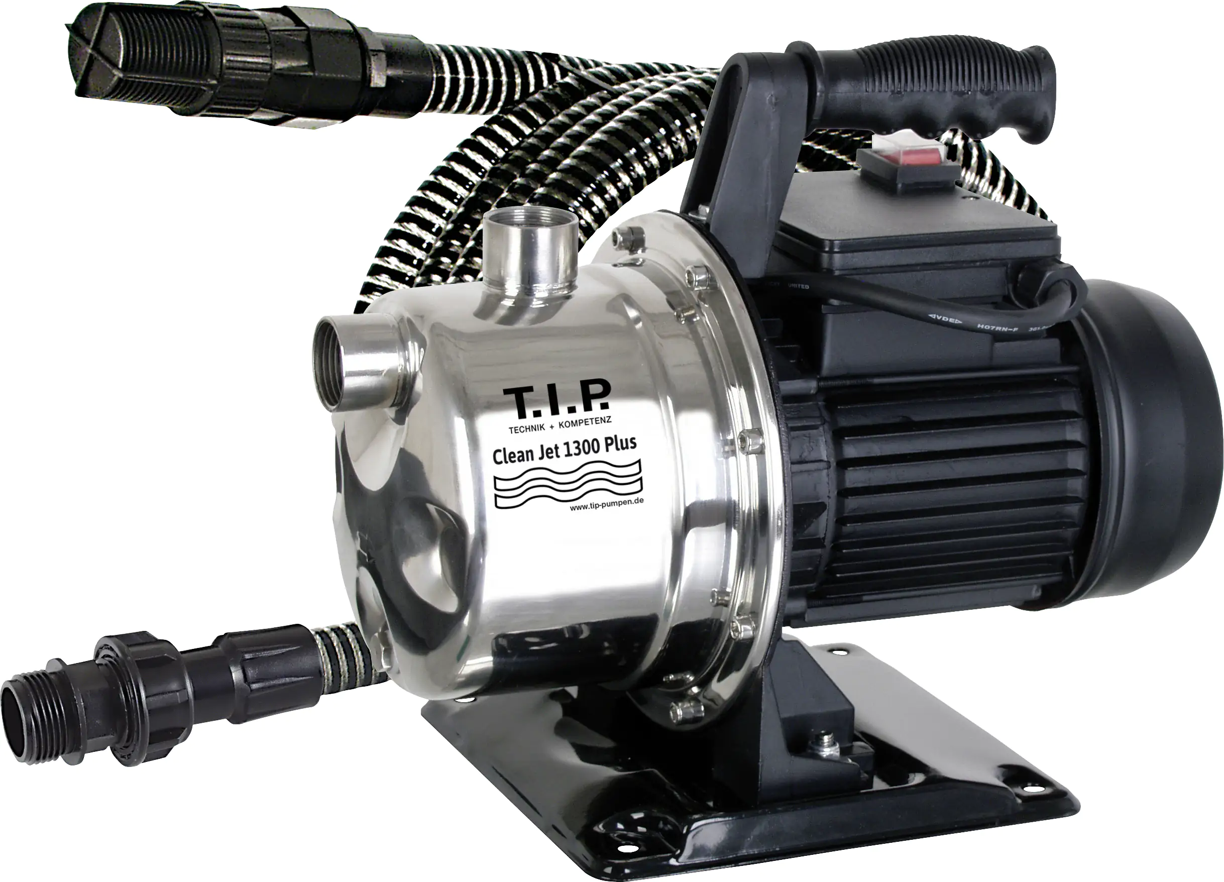 4011458300877 T.I.P. Gartenpumpe Clean Jet 1300 Plus mit Kit Fördermenge: 4.400 l/h