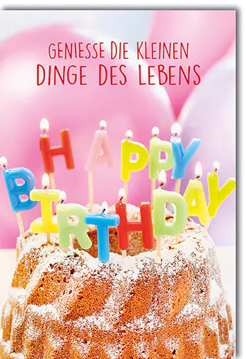 Geburtstagskarte Kuchen A6