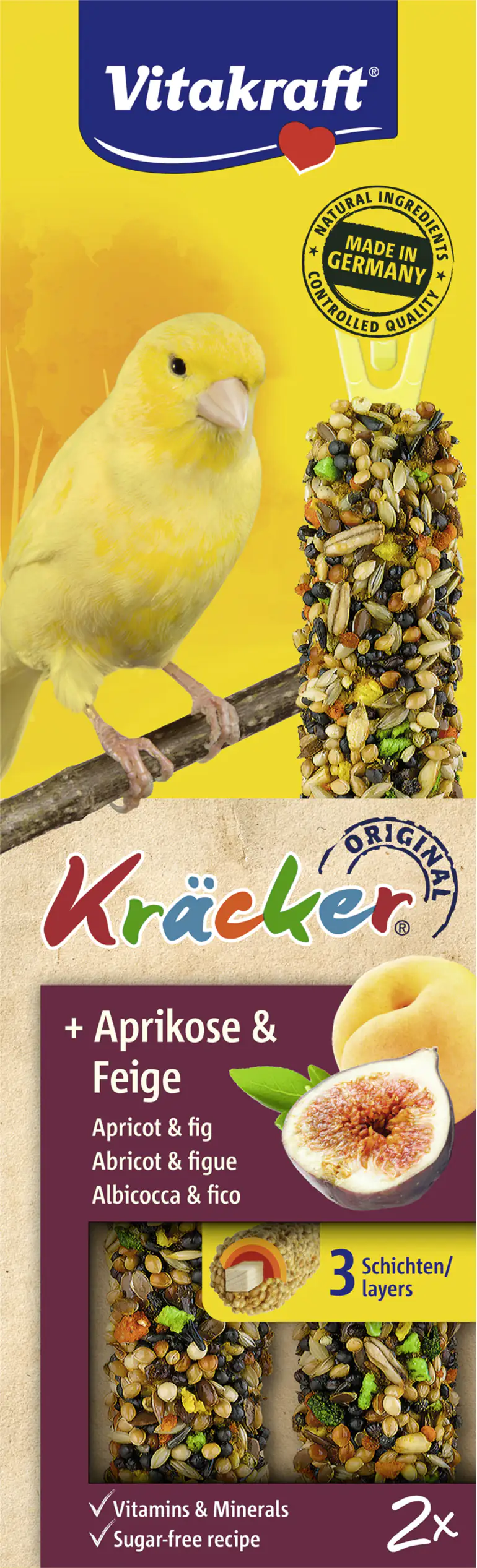 Vitakraft Kräcker® Aprikose & Feige 2 Stück / 60 g Vitakraft Kräcker® Aprikose & Feige 2 Stück / 60 g