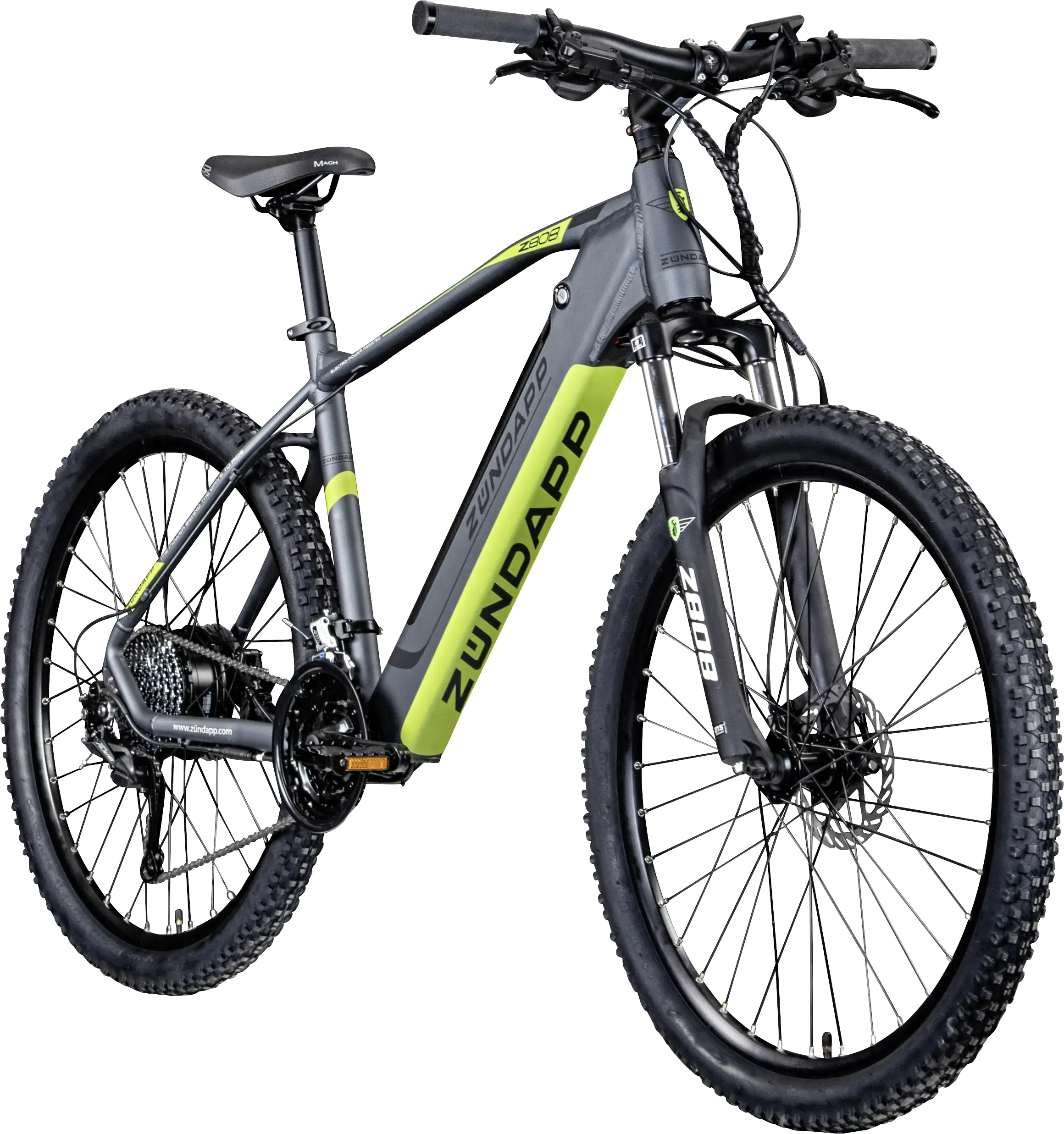 Zündapp E-Bike MTB Z808 27,5 Zoll 24-Gang 504 Wh schwarz grün