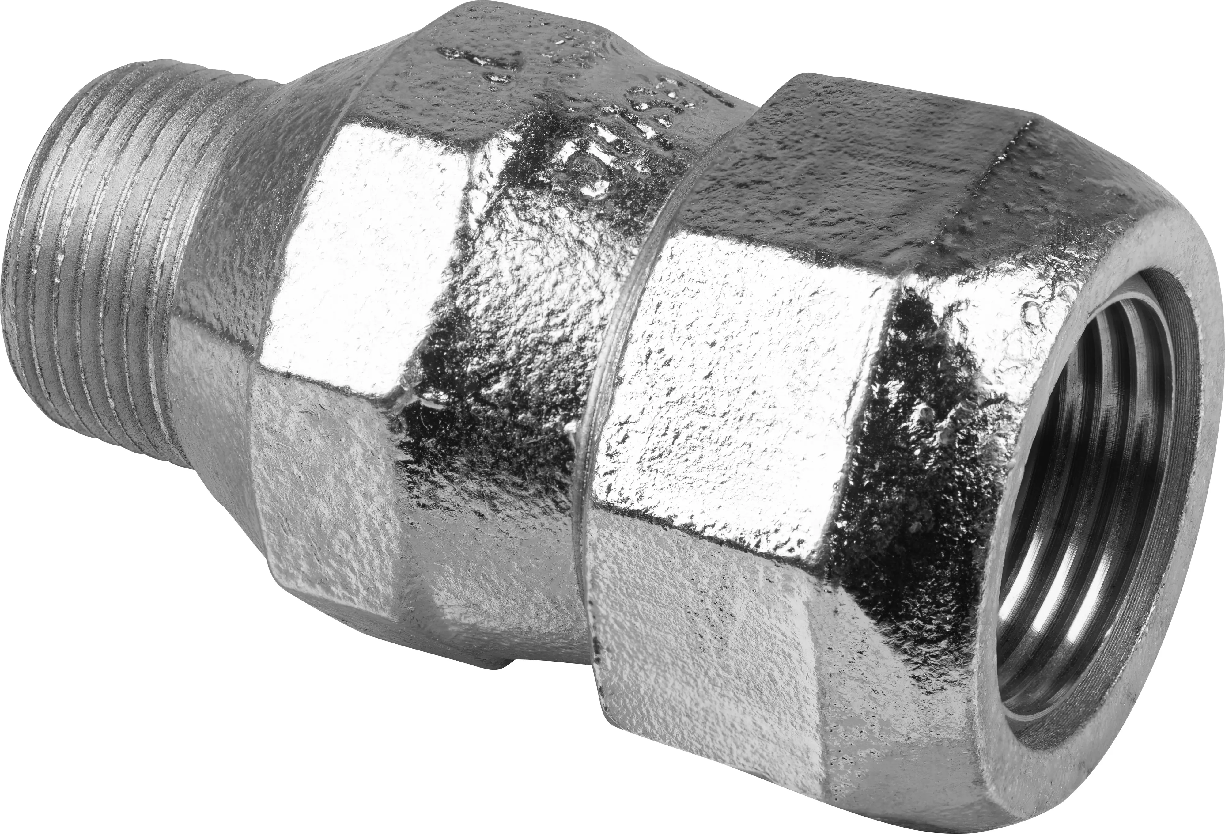 HAGE Klemmverschraubung verzinkt 1" Temperguss verzinkt, 1" AG