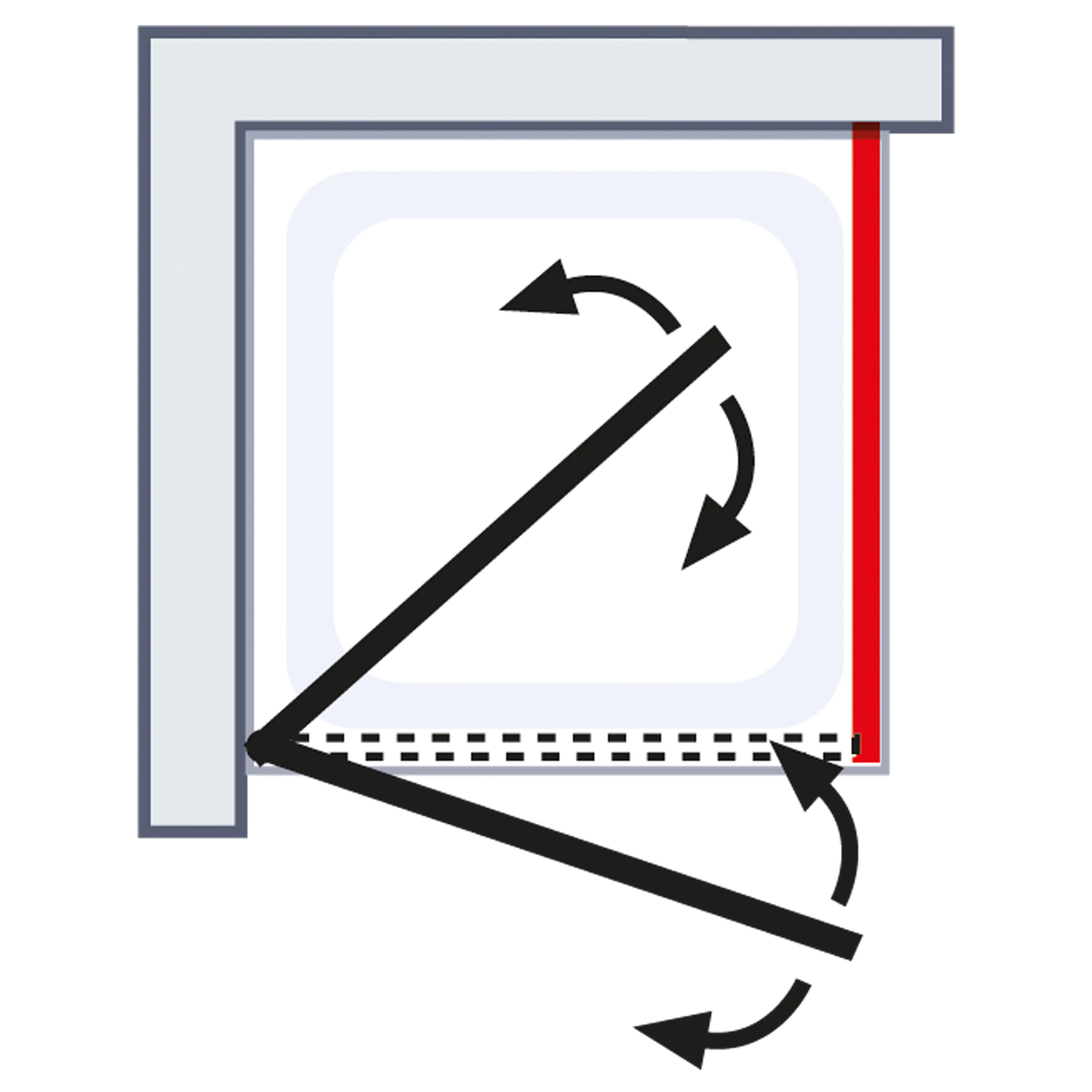 4060991061011_6 Schulte Drehtür Seitenwand 80 x 80 cm Toura