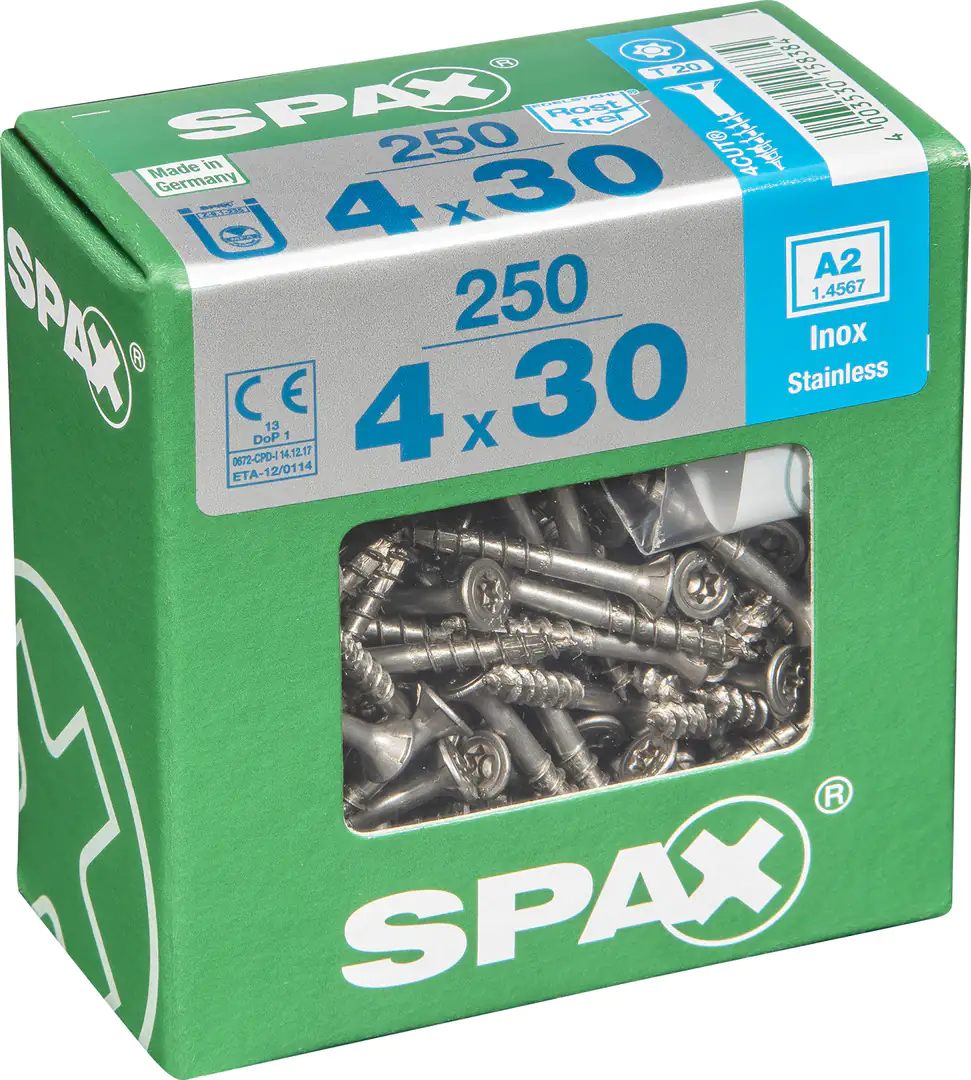 Spax Universalschrauben 4.0 x 30 mm TX 20 - 250 Stk.