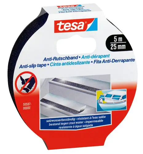 tesa Antirutschband 5 m x 25 mm, schwarz