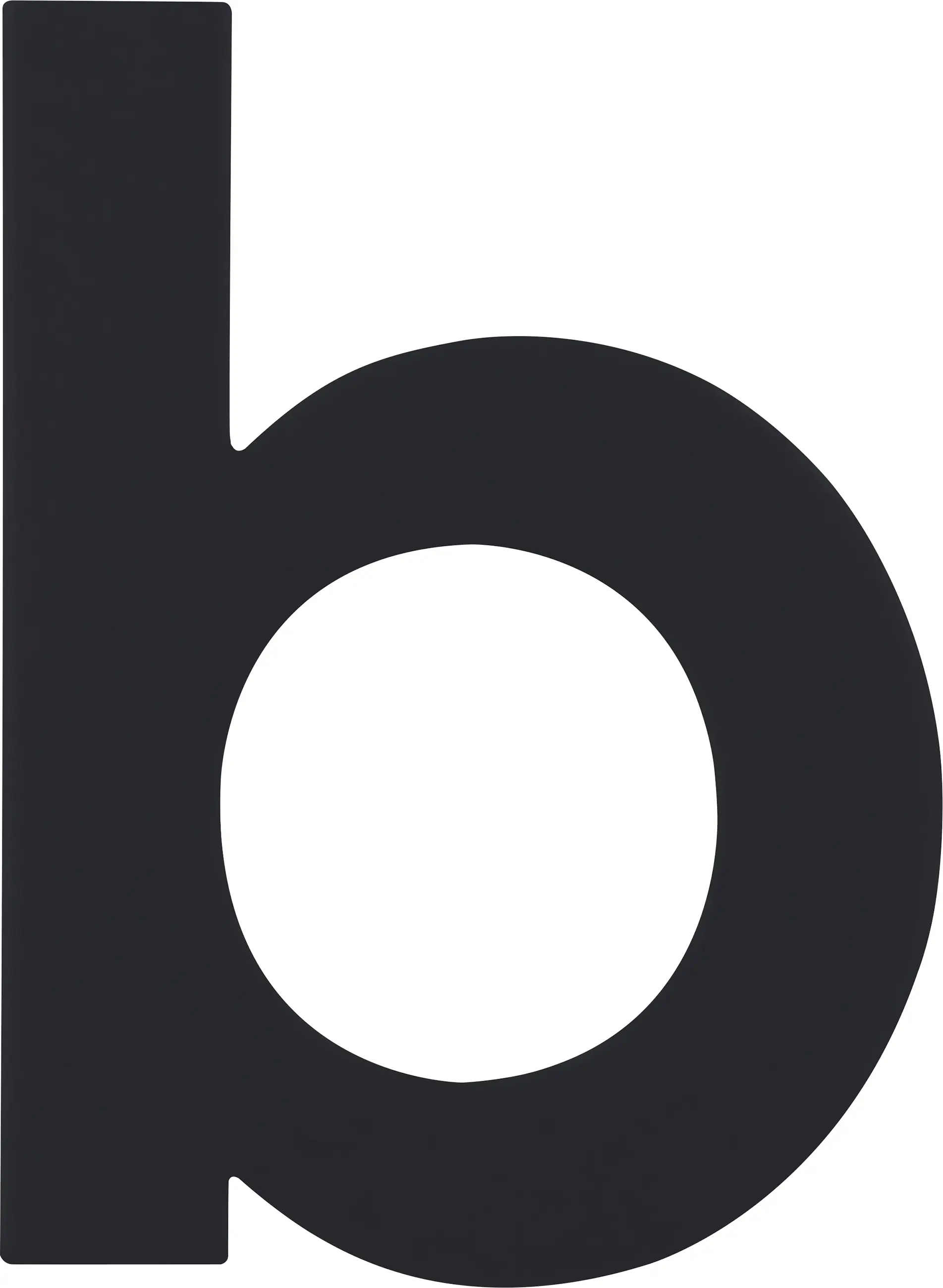 Alpertec Hausnummer Buchstabe b Edelstahl schwarz matt 9 x 9 cm