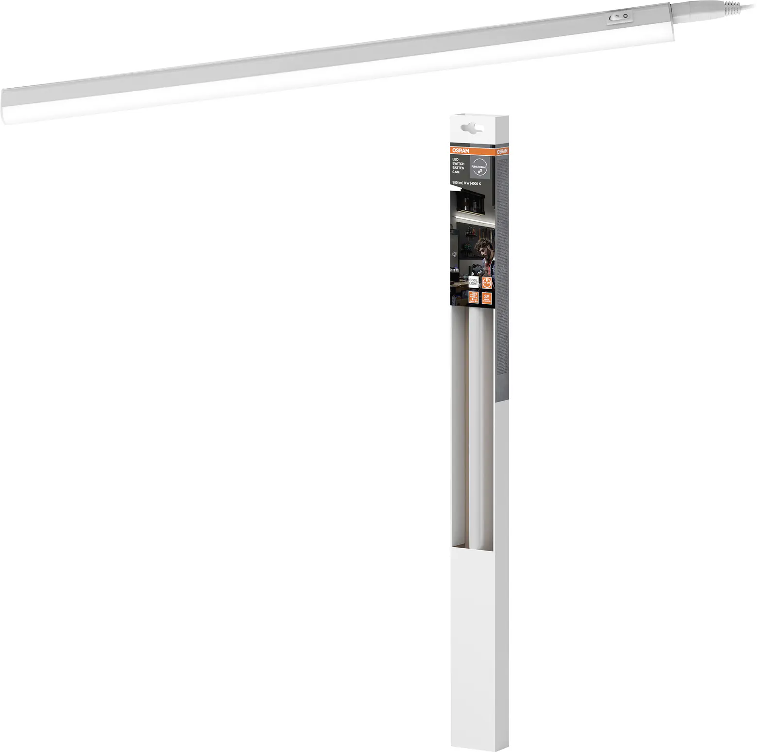 Osram LED Lichtleiste Switch Batten 60 cm 8 Watt  Osram LED Lichtleiste Switch Batten 60 cm 8 Watt