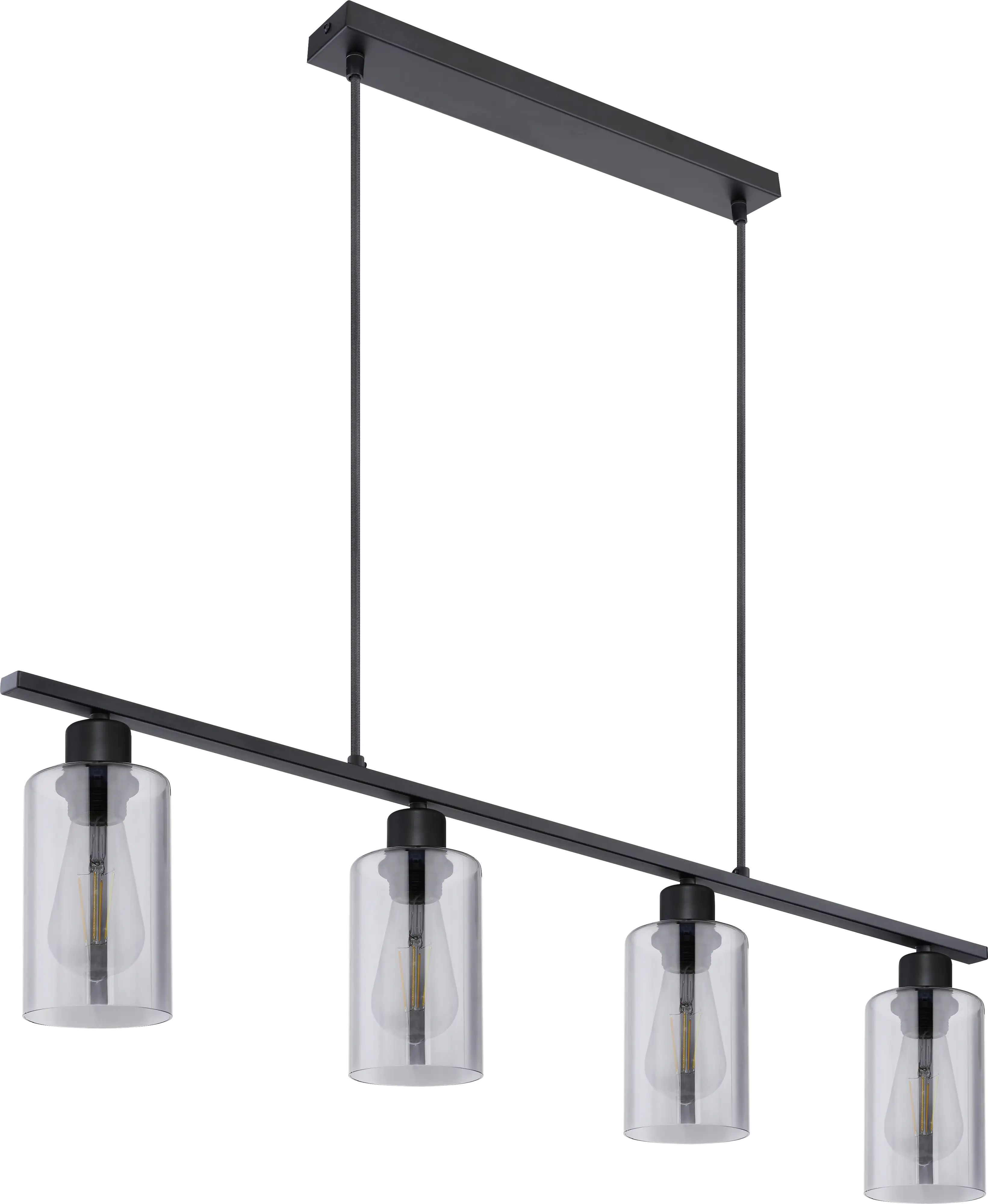 Globo 4er Hängeleuchte Hadera schwarz 98 x 10 cm 4 x E 27 max. 60 W dimmbar