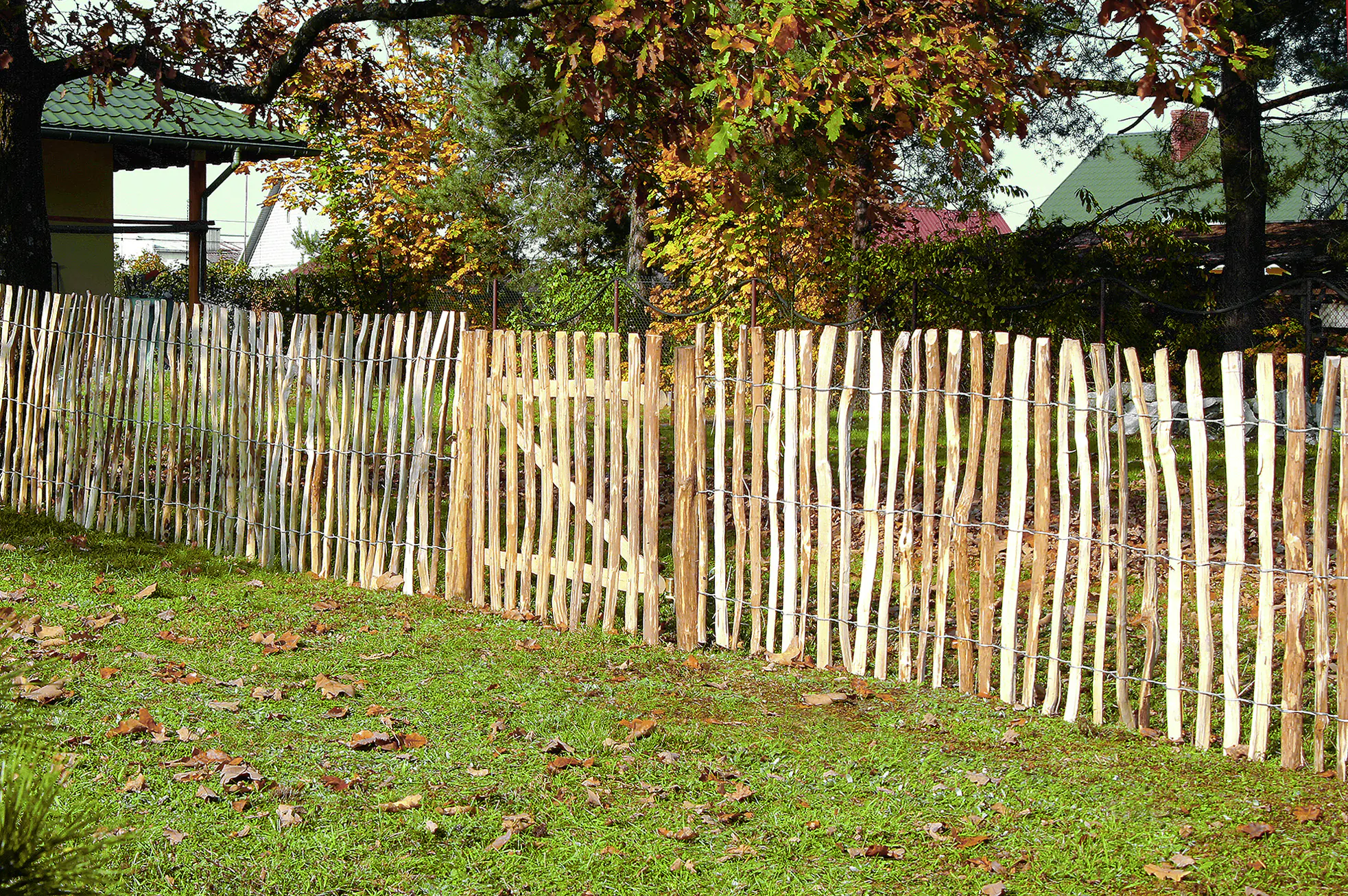 Staketenzauntor Haselnuss 100 x 90 cm inkl. Beschlag