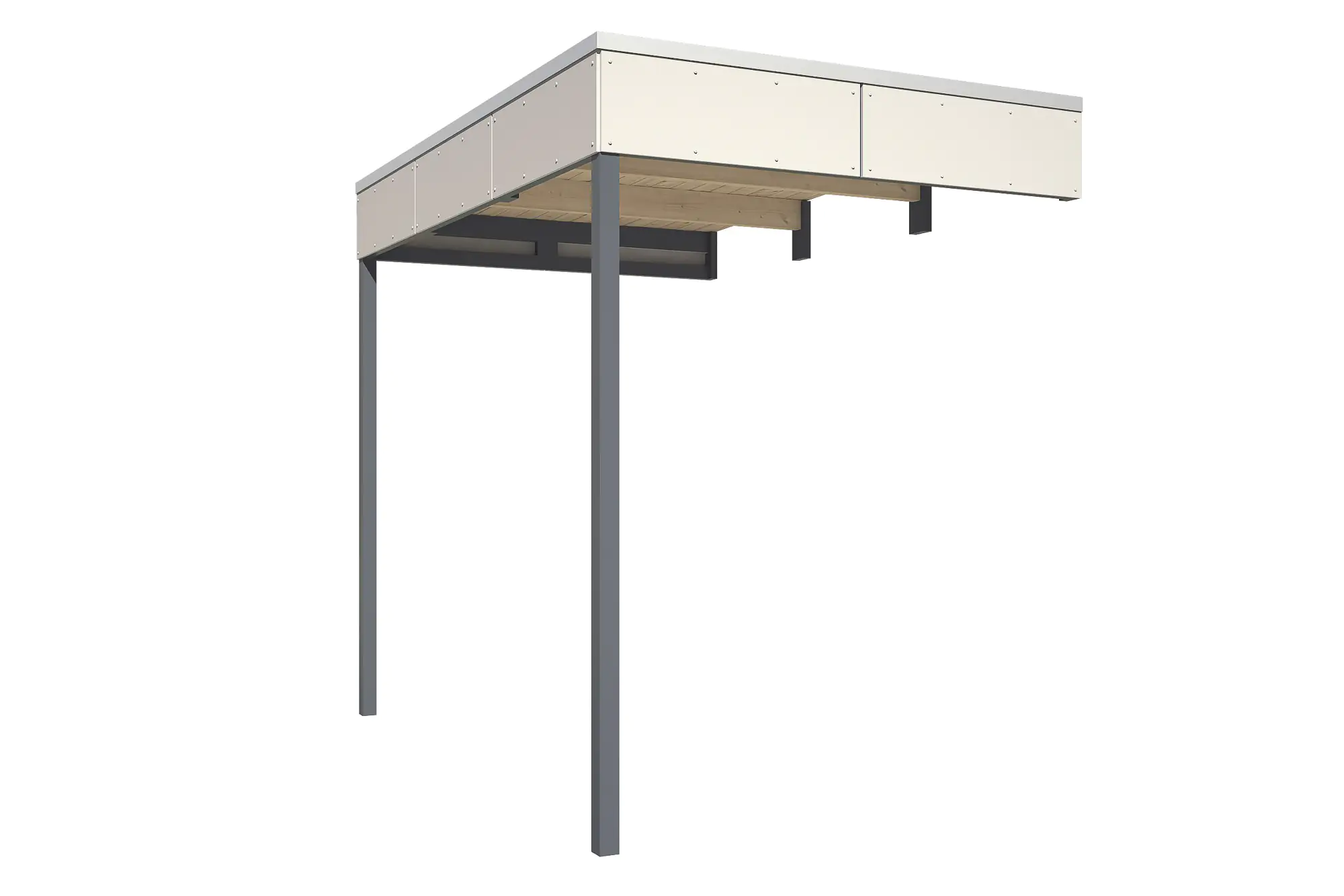 SKAN HOLZ Seitliche Überdachung für CrossCube 168 x 253 cm Gr. 3+4 Telegrau SKAN HOLZ Seitliche Überdachung für CrossCube 168 x 253 cm Gr. 3+4 Telegrau