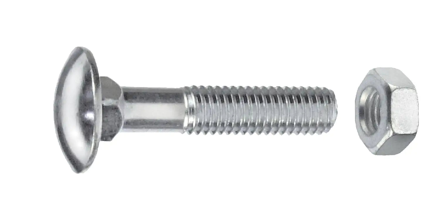 Schlossschrauben M6 x 40 mm, 50 Stück, Edelstahl A2