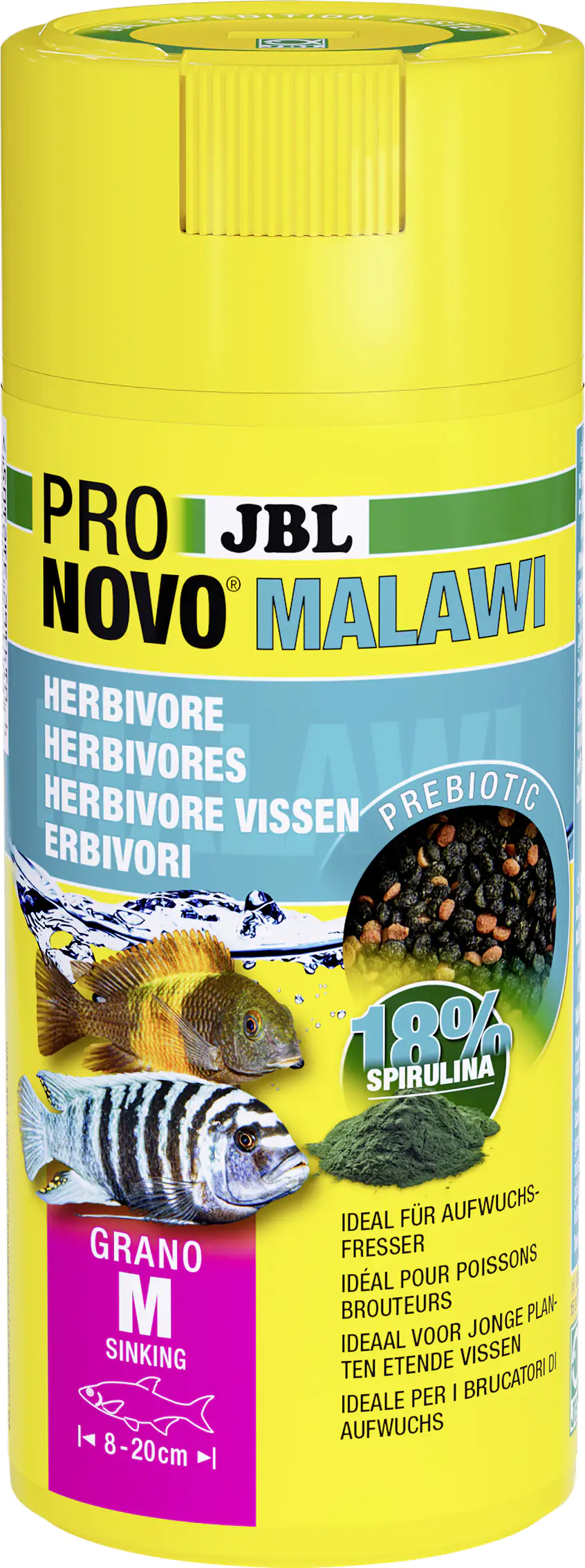 JBL Fischfutter Pronovo Malawi Grano M Fischfuttergranulat 250 ml