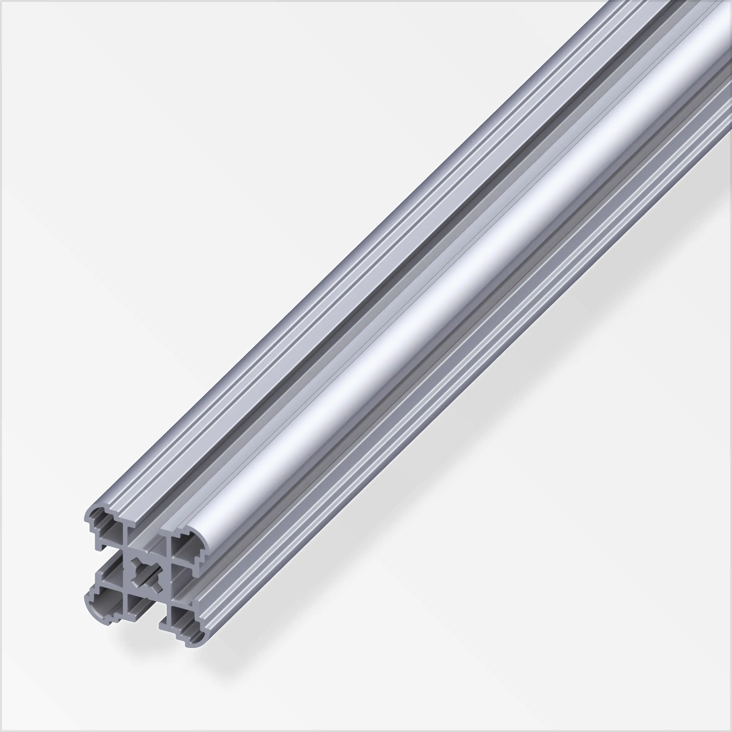 coaxis®-Säulen-Profil, schmal 0.34 m, 27.5 mm Aluminium roh blank