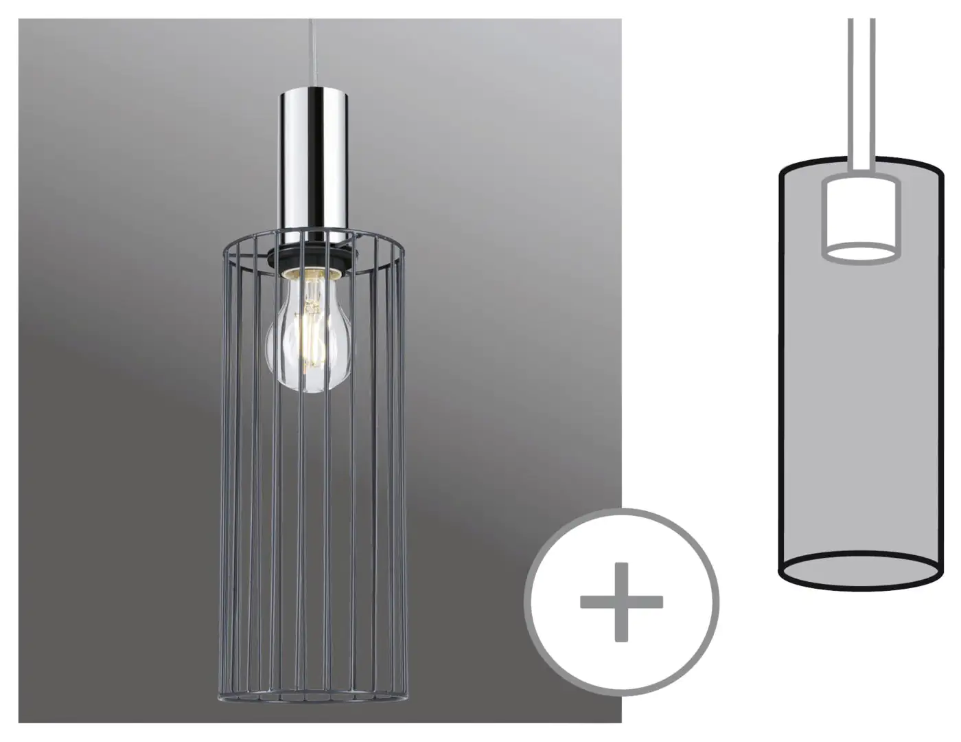 Paulmann URail Lampenschirm Biraha 2Easy anthrazit 12 x 29 cm Paulmann URail Lampenschirm Biraha 2Easy anthrazit 12 x 29 cm