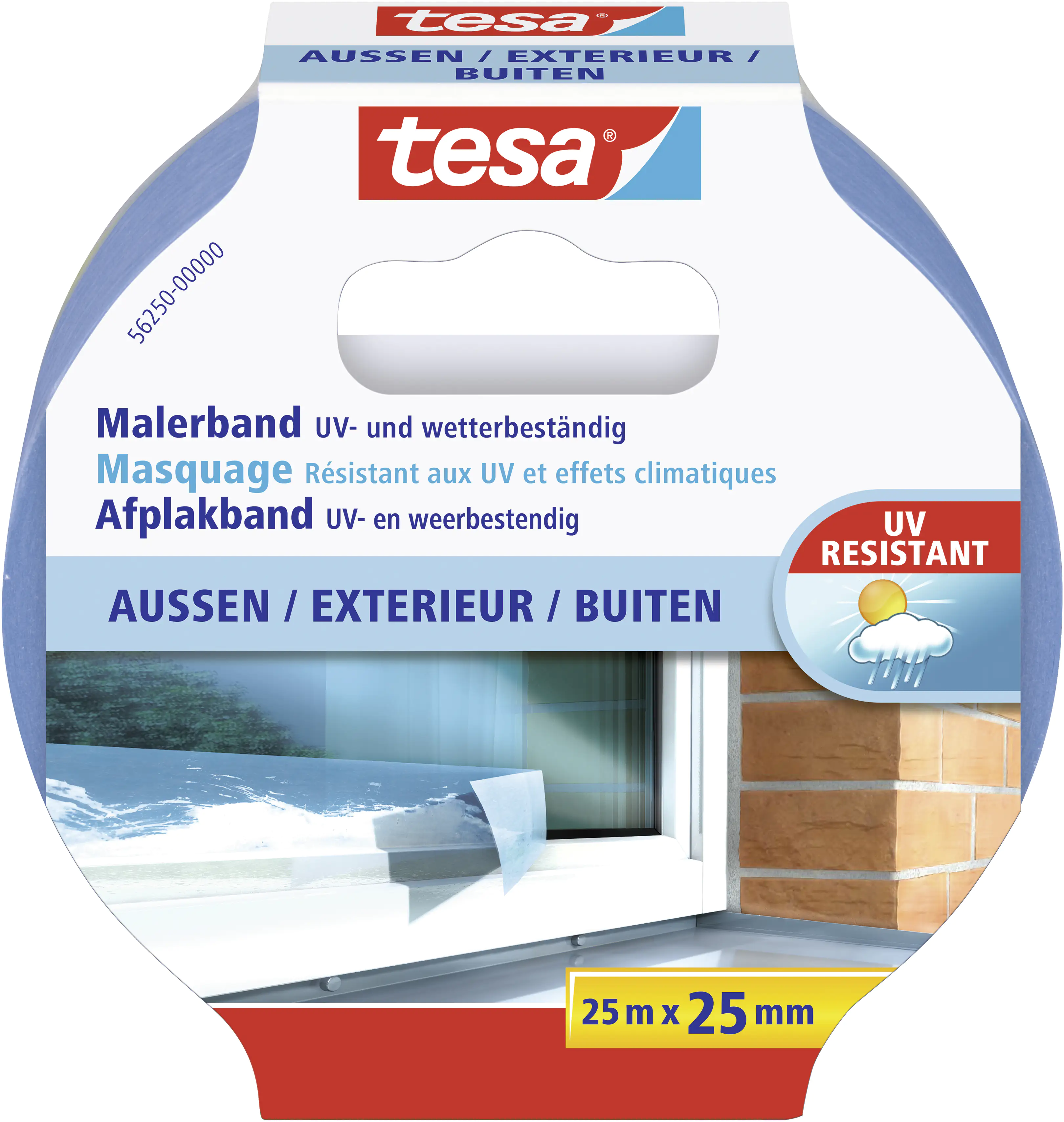 tesa Malerband Außen 25 m x 25 mm, blau tesa Malerband Außen 25 m x 25 mm, blau