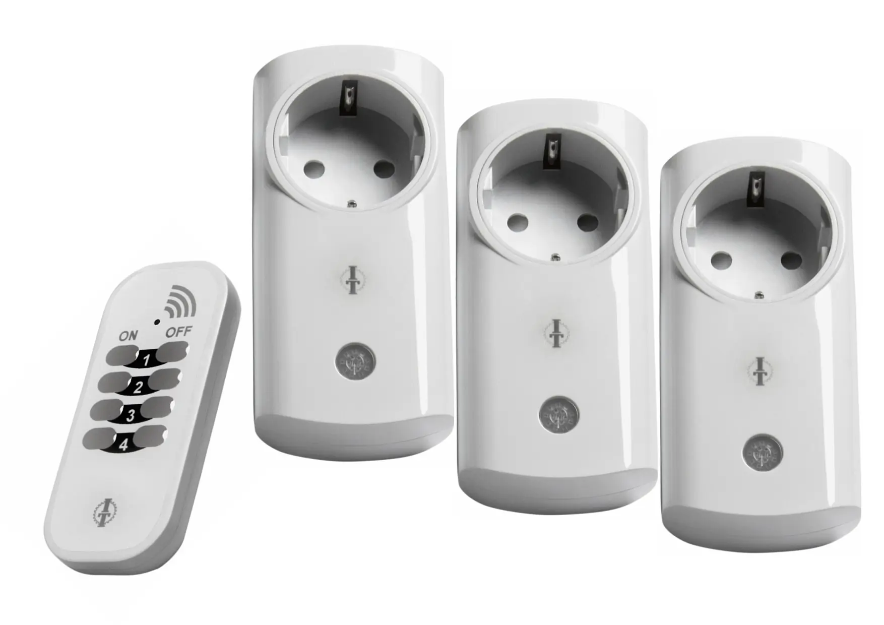 Intertechno Funk-Steckdosen ITI-3 mit Handsender Smart Home 3er Set 
