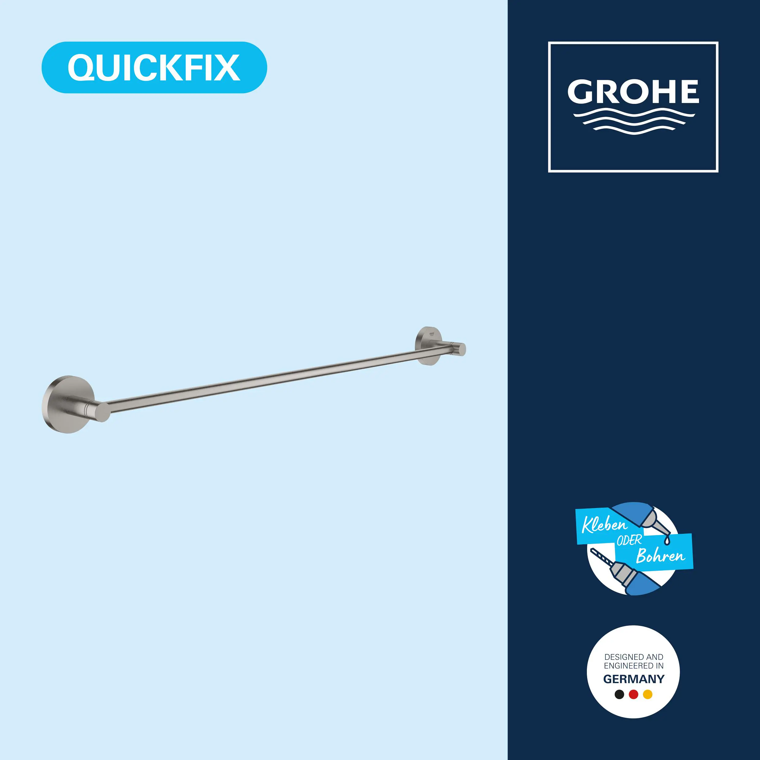 Grohe Start Badetuchhalter supersteel klebbar