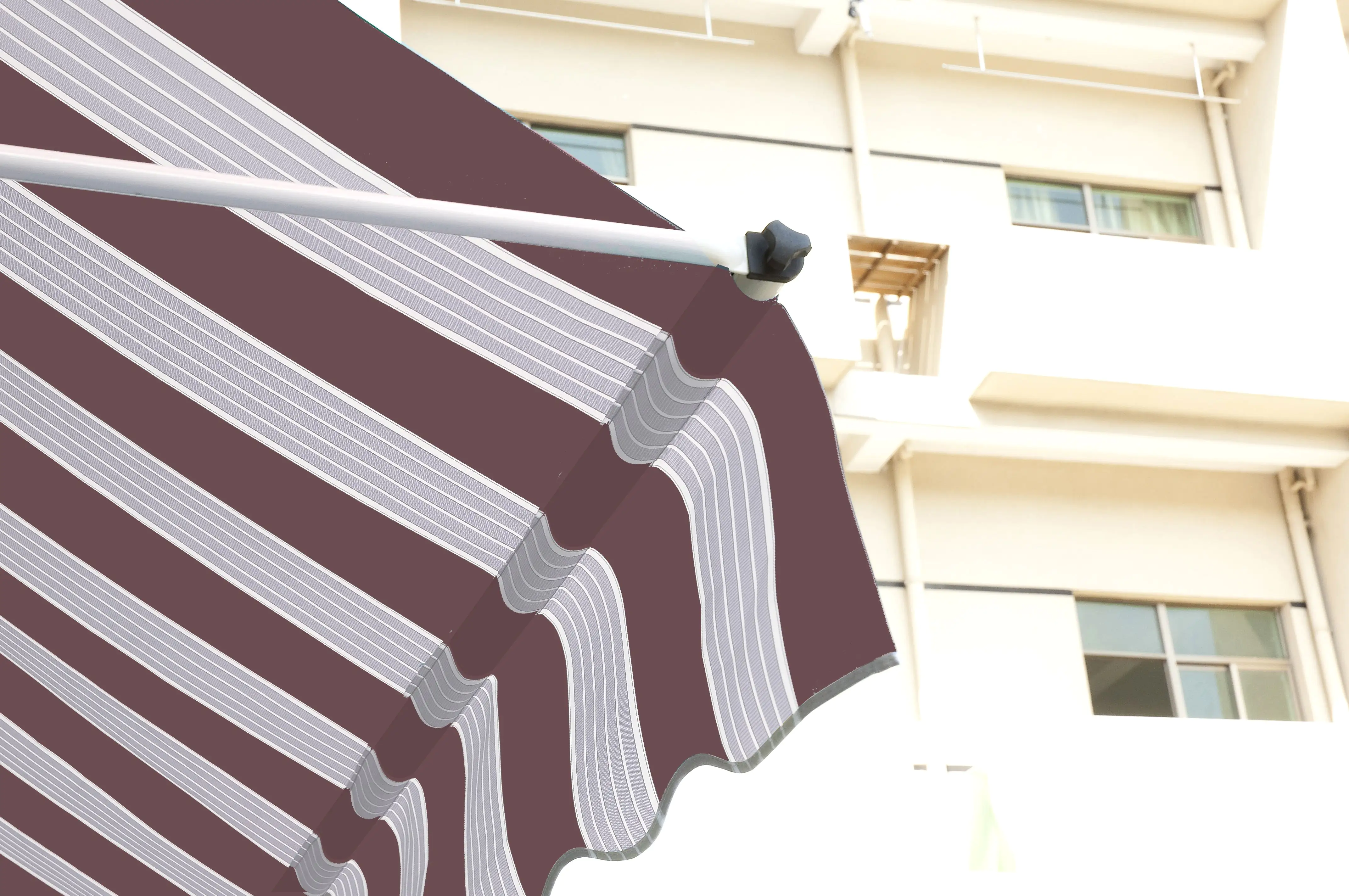 TrendLine Balkon-Markise 2,5 x 1,3 m rot-weiß gestreift