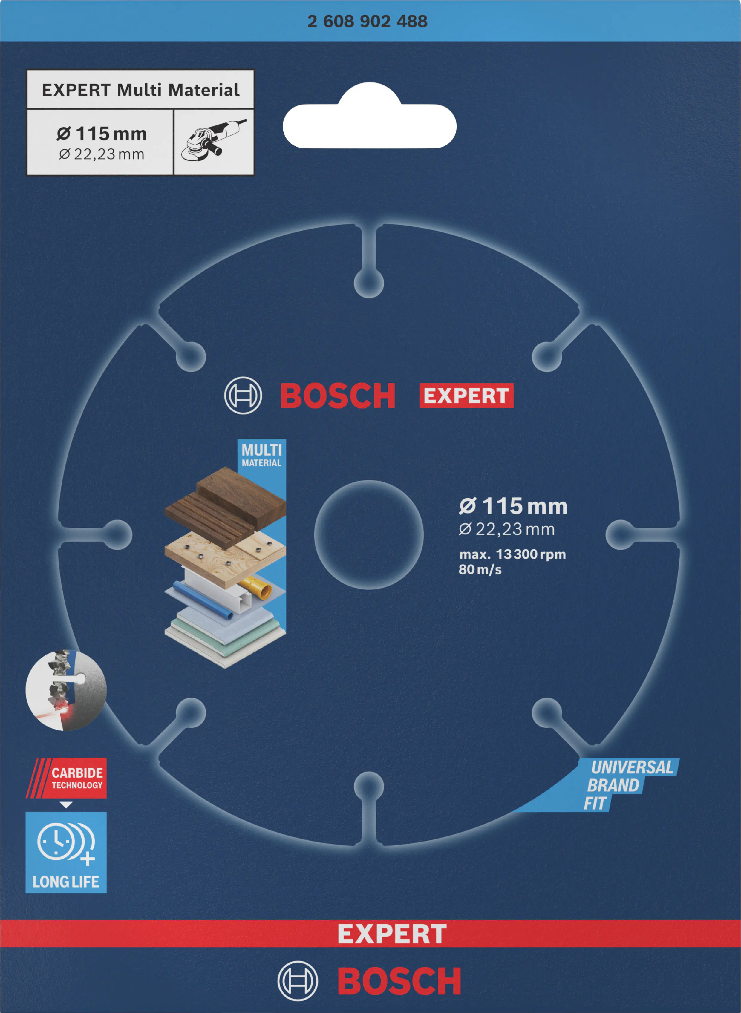 Bosch Expert Trennscheibe Carbide Multi Wheel Ø 115 mm Bohrung 22,23 mm