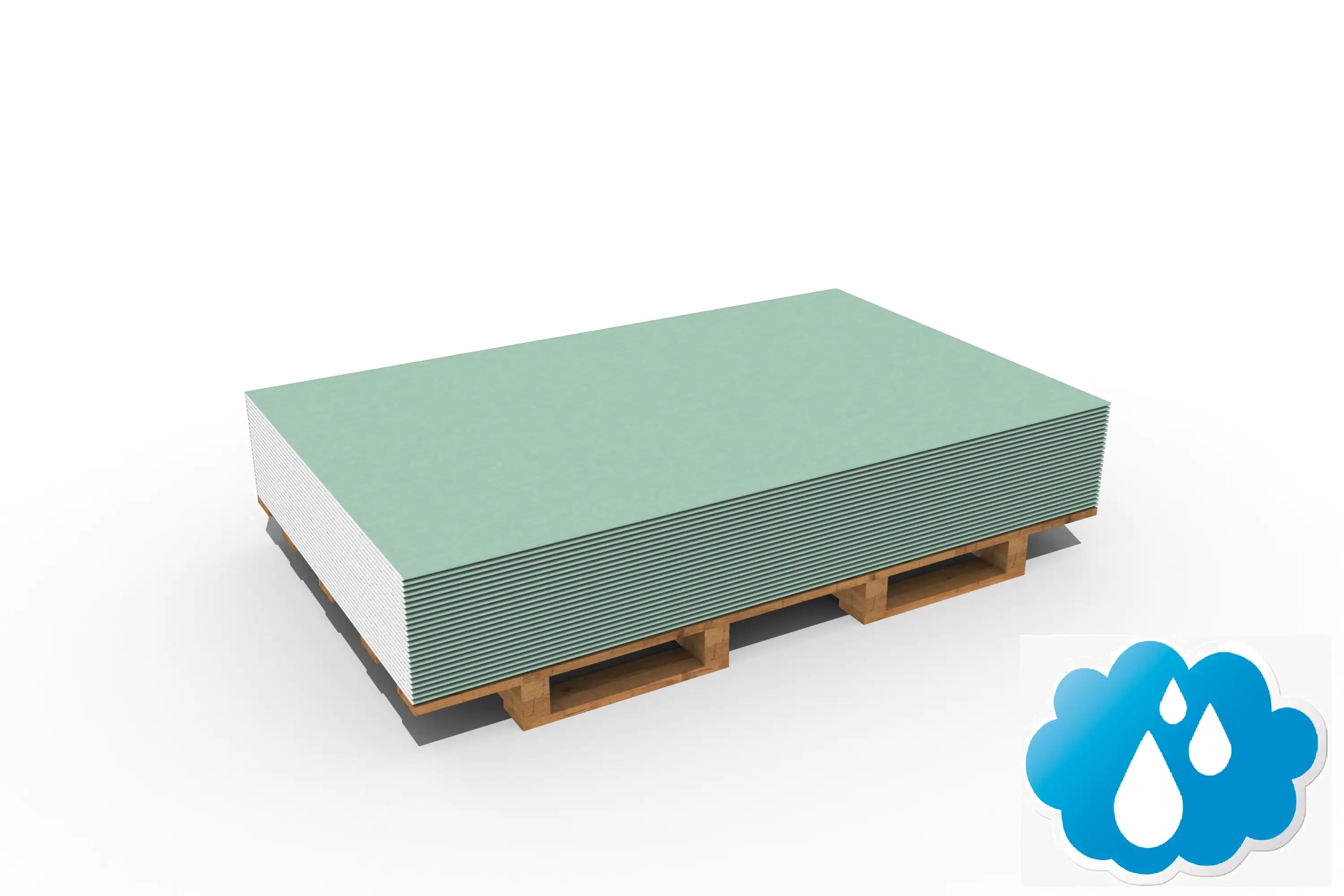 Knauf Gipskarton-Bauplatte GKBI 200 x 125 cm 12,5 mm 24 St. Palettenabnahme Knauf Gipskarton-Bauplatte GKBI 200 x 125 cm 12,5 mm 24 St. Palettenabnahme