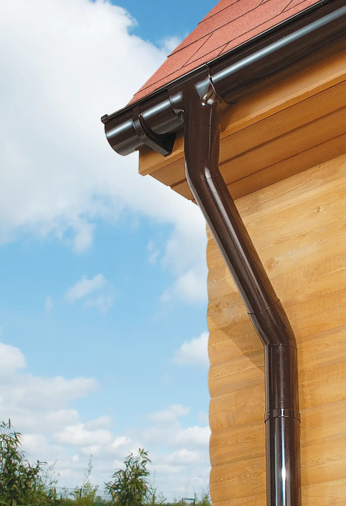 Marley Dachrinne NW 75 mm, 2 m, halbrund, braun