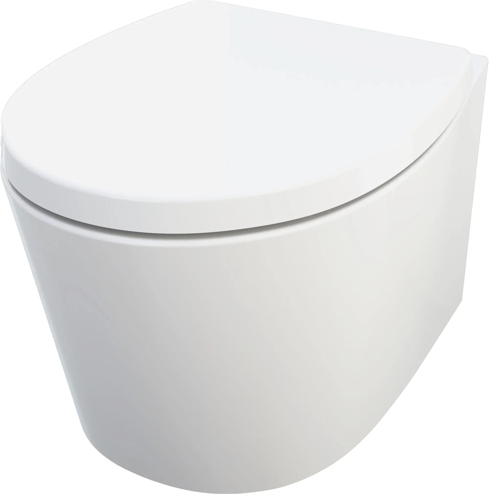 Primaster Wand WC spülrandlos Lorsa Tiefspüler weiß inkl. WC Sitz 