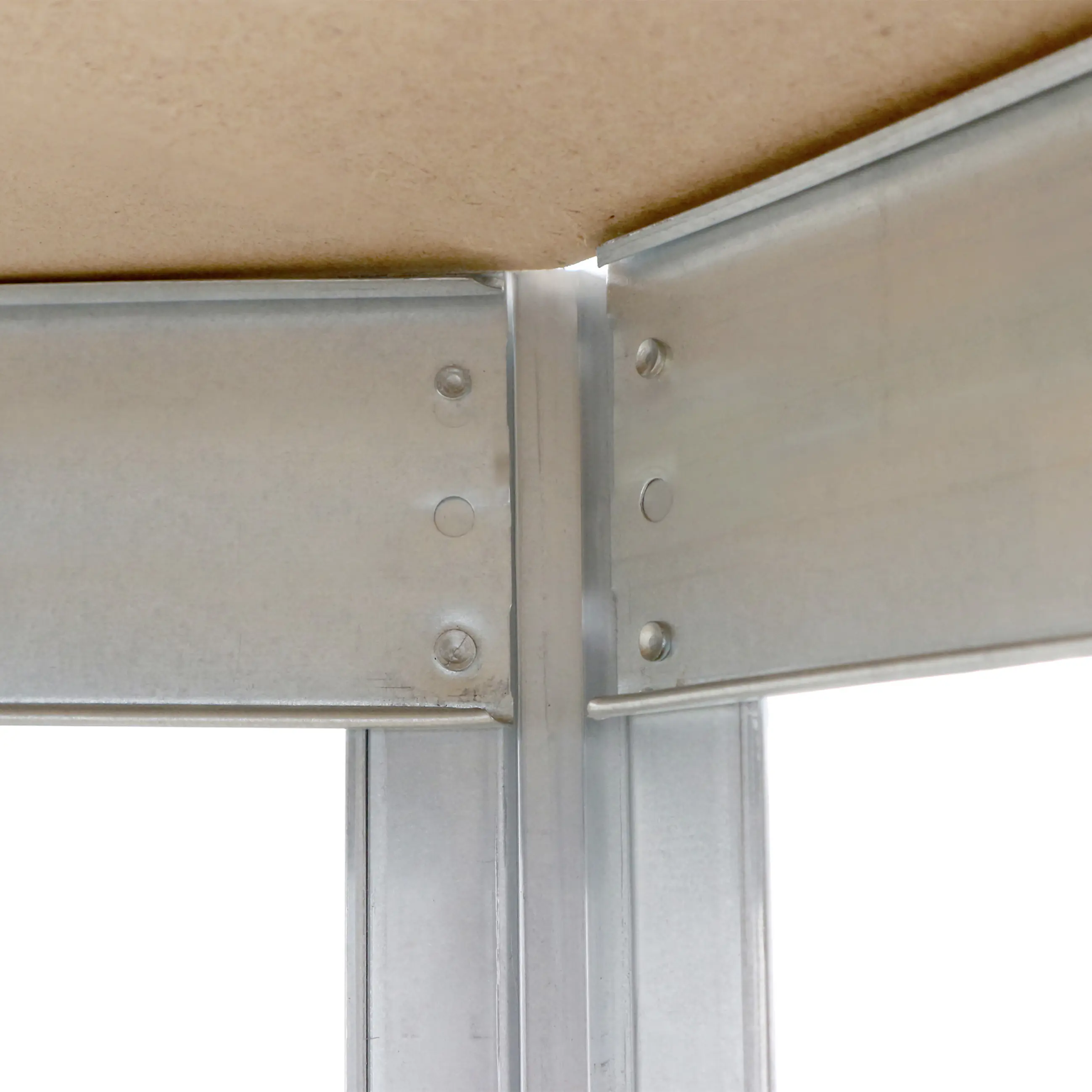 Ar Shelving Eck-Schwerlastregal Rivet Budget verzinkt 180 x 70 cm 4 HDF Böden 700 kg