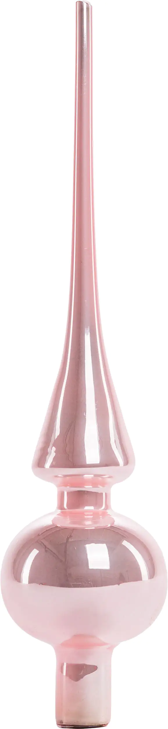 2076601545880_02 TrendLine Christbaumspitze aus Glas 26 cm puderrosa glänzend