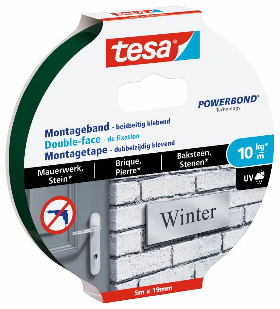tesa Montageband 5 m x 19 mm, transparent