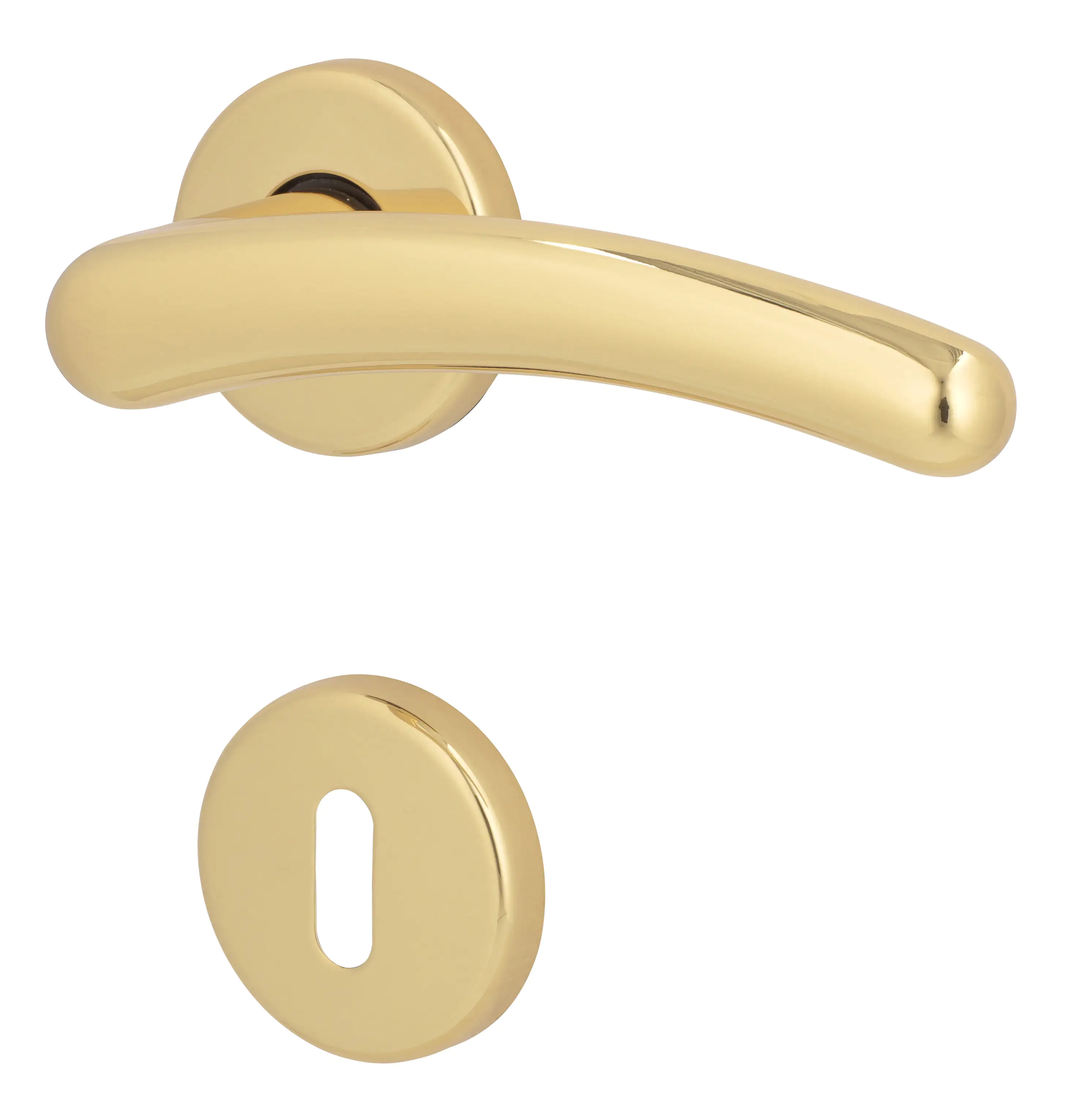 Alpertec BB-Rosettengarnitur Franziska Messing gold rund