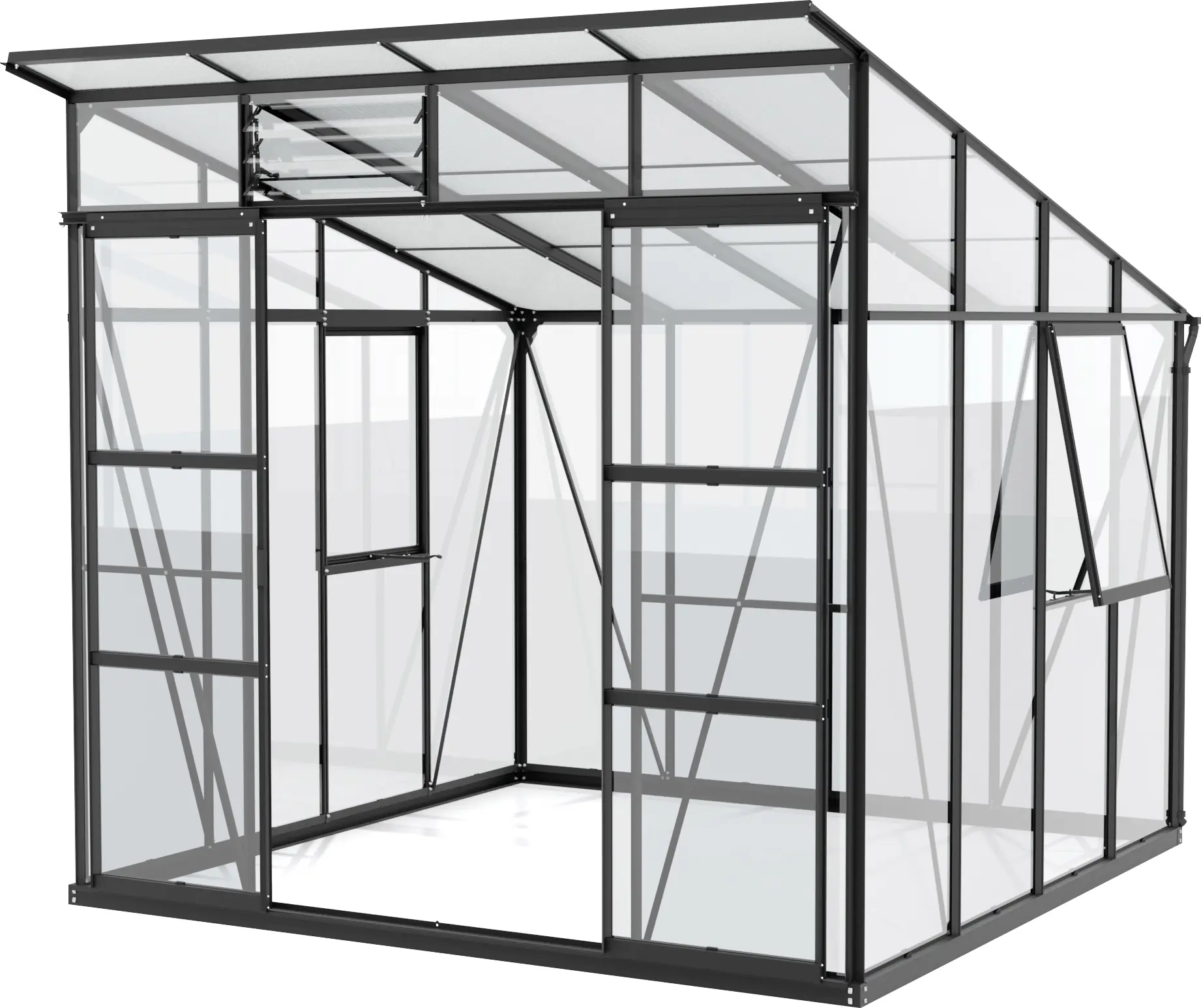 Vitavia Gewächshaus Freya 7600 254 x 254 cm 3 mm ESG