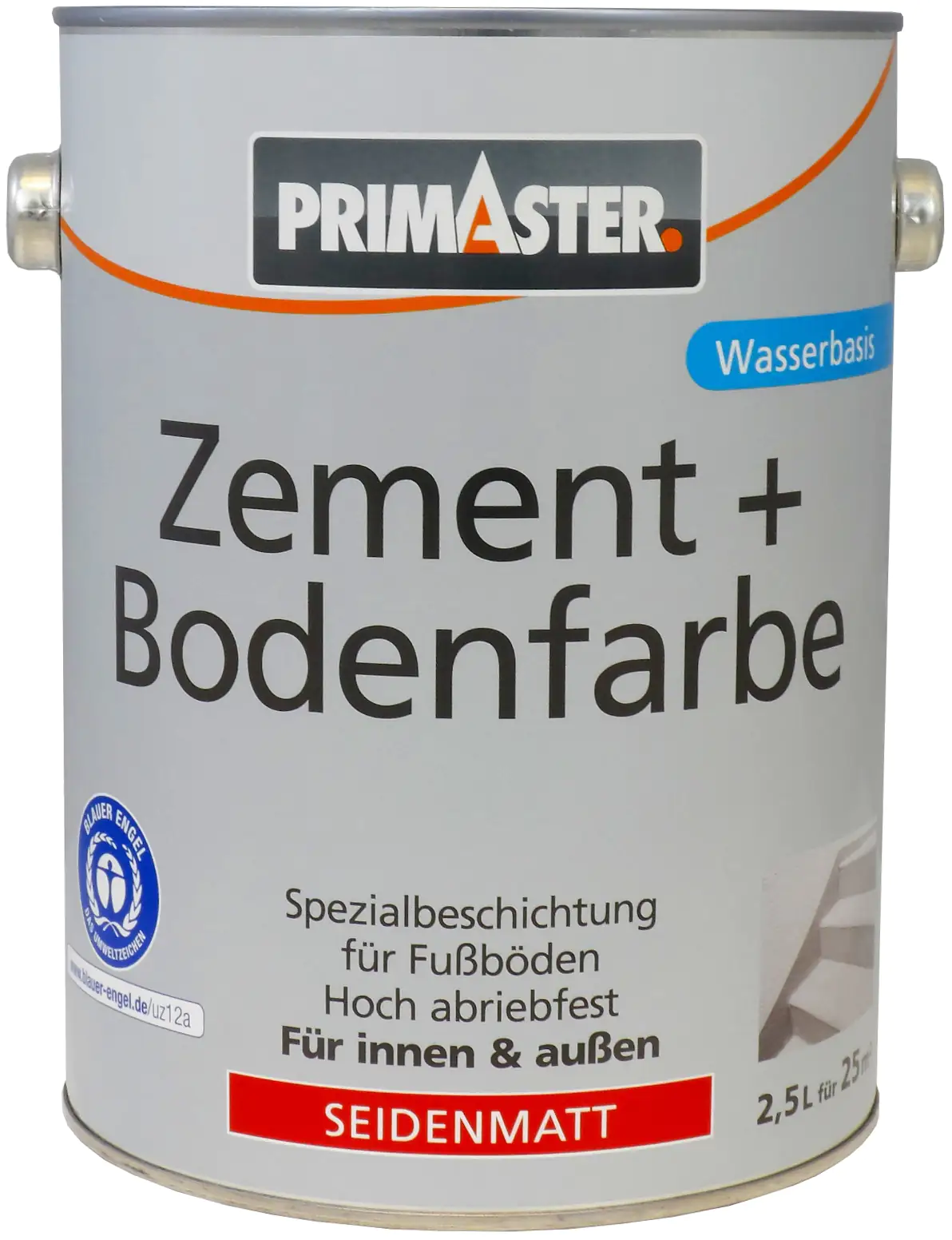 Primaster Zementfarbe und Bodenfarbe 2,5 L anthrazit seidenmatt