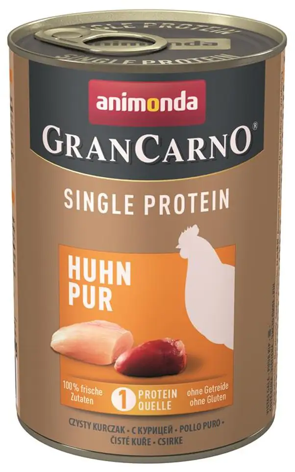 4017721824255 Animonda GranCarno Hundenassfutter Adult Single Protein Huhn pur 400 g