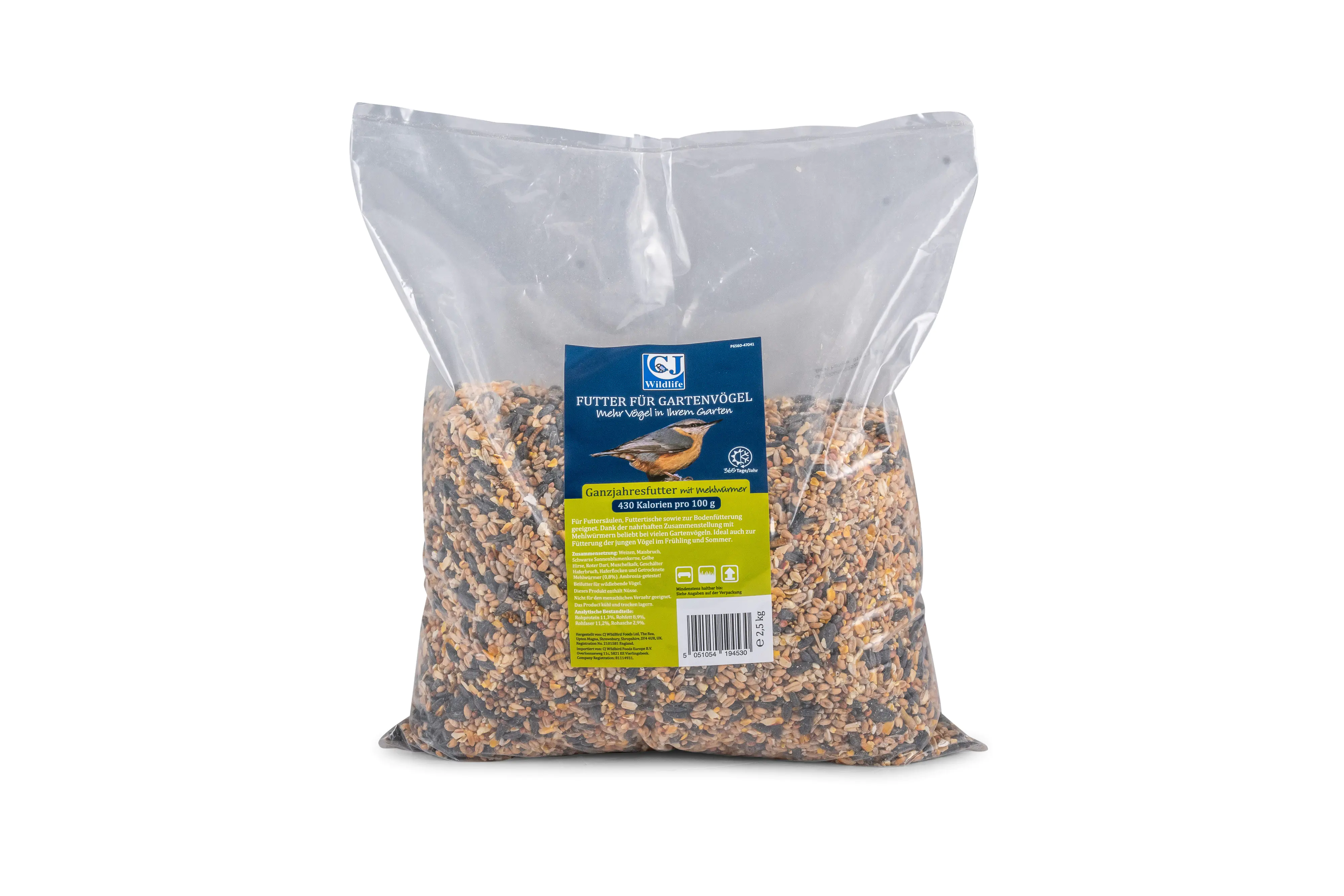 Wildvogelfutter mit Insekten 2,5 kg Beutel Wildvogelfutter mit Insekten 2,5 kg Beutel