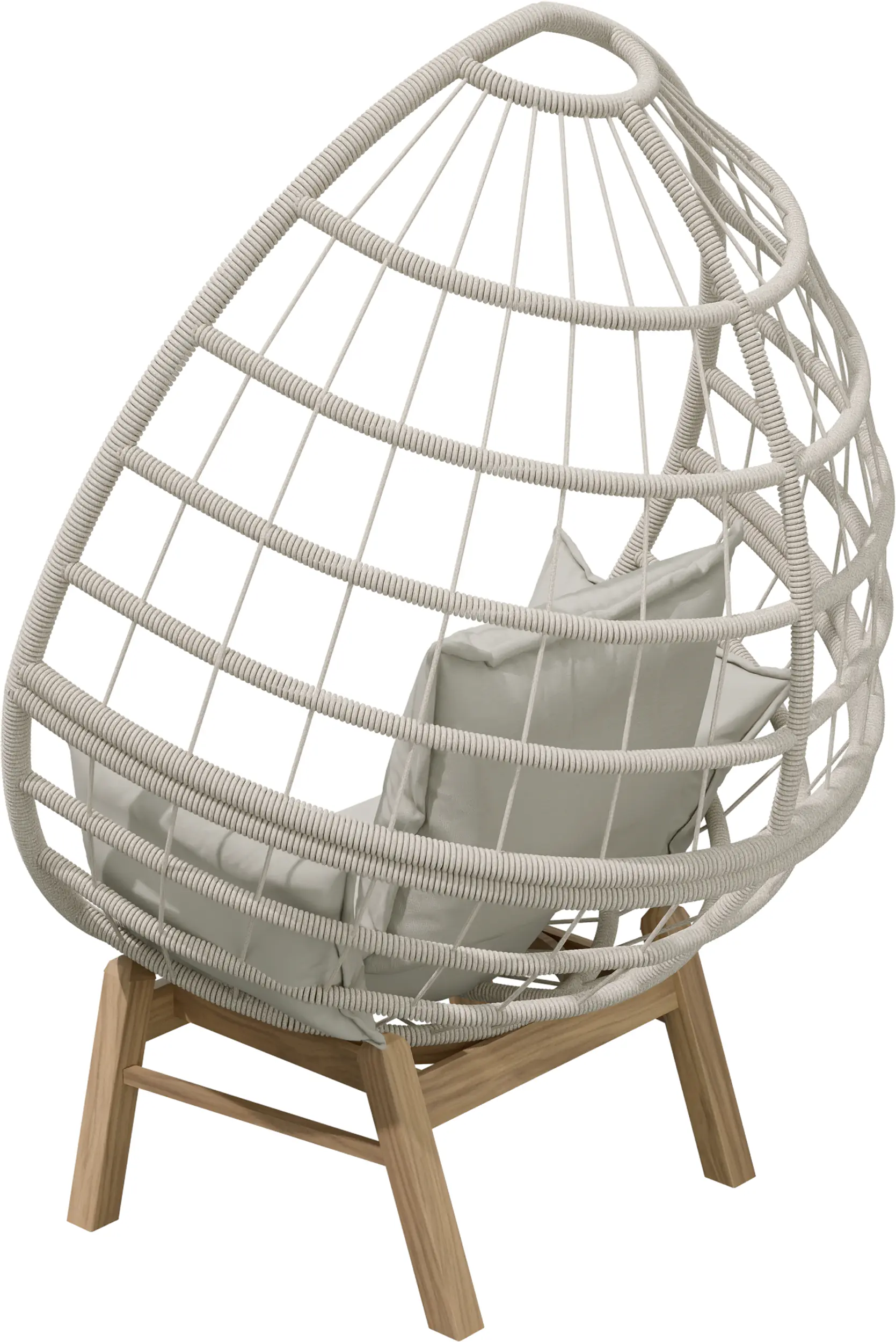 Primaster Loungesessel Stahl Salo inkl. Kissen beige