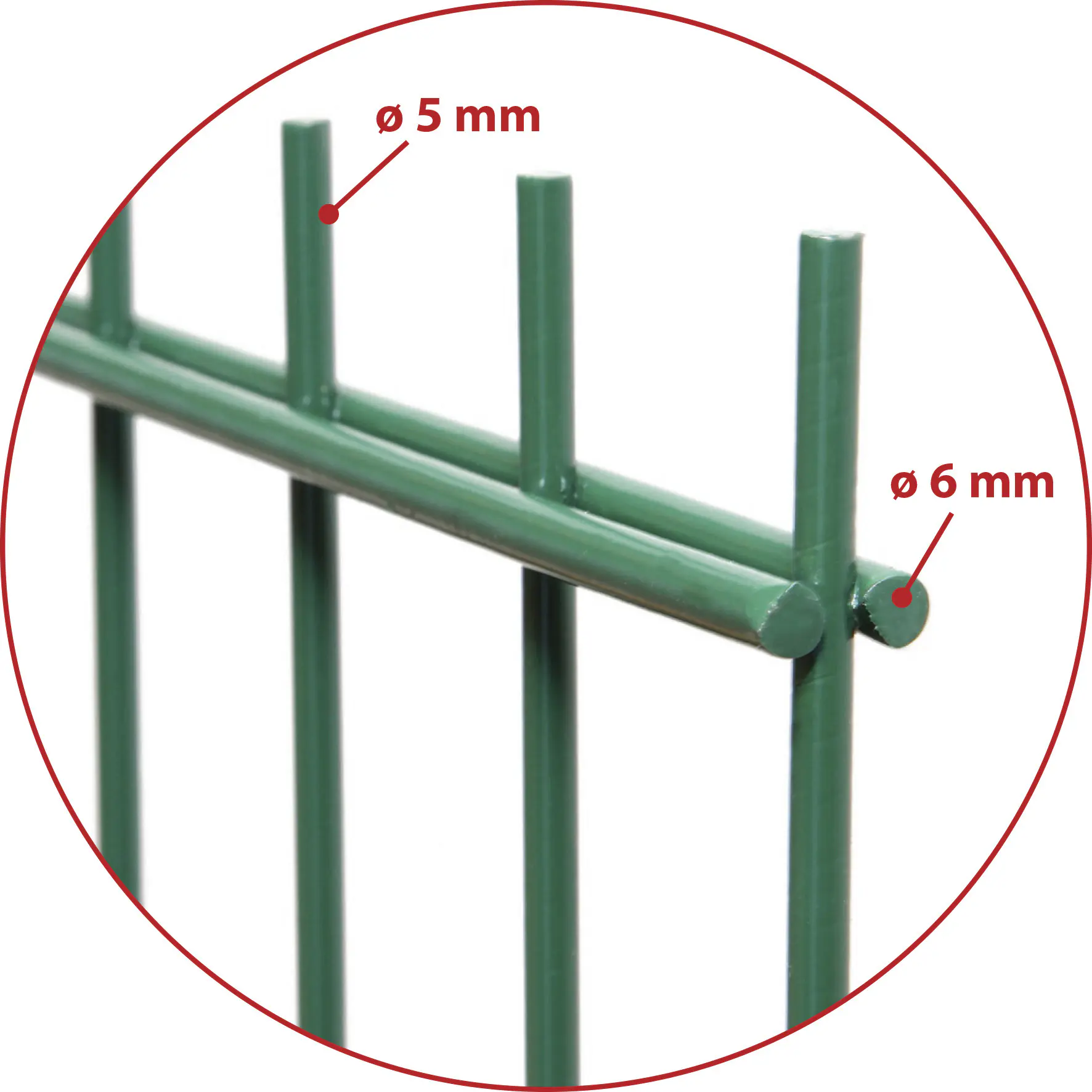 Floraworld Doppelstabmatte-Zaun Comfort 201 x 83 cm moosgrün