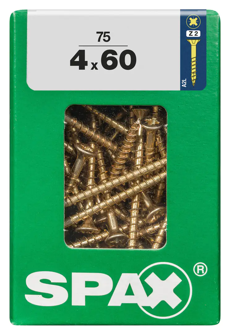 Spax Universalschrauben 4.0 x 60 mm PZ 2 - 75 Stk.