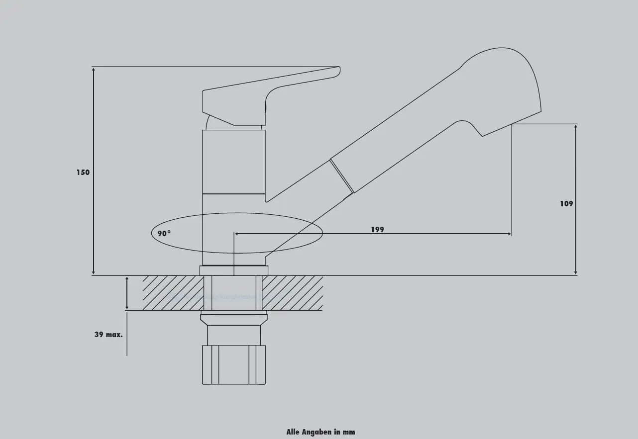 Primaster Küchenarmatur Bremen verchromt mit Handbrause Primaster Küchenarmatur Bremen verchromt mit Handbrause