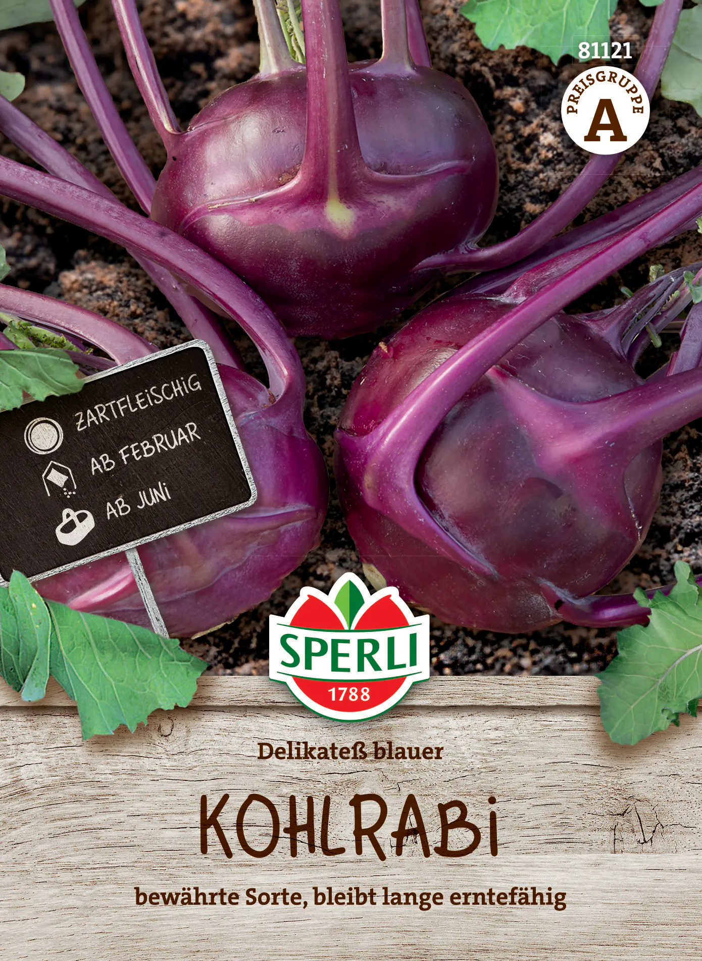 Sperli Saatgut Kohlrabi Delikateß Blauer für ca. 60 Pflanzen