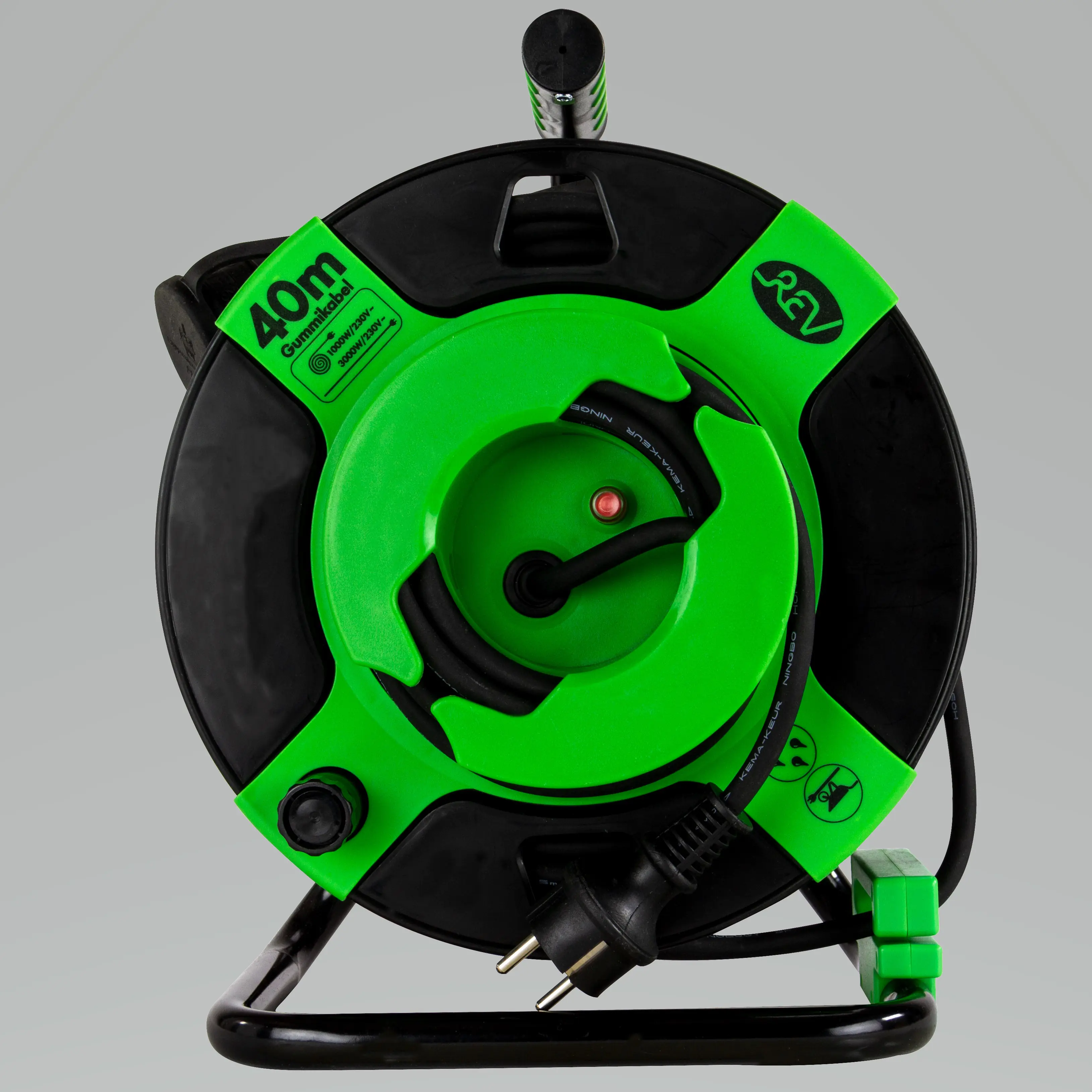 REV Kabeltrommel 40m H05RR-F3 G 1,5 mm² Kunststoff schwarz grün REV Kabeltrommel 40m H05RR-F3 G 1,5 mm² Kunststoff schwarz grün