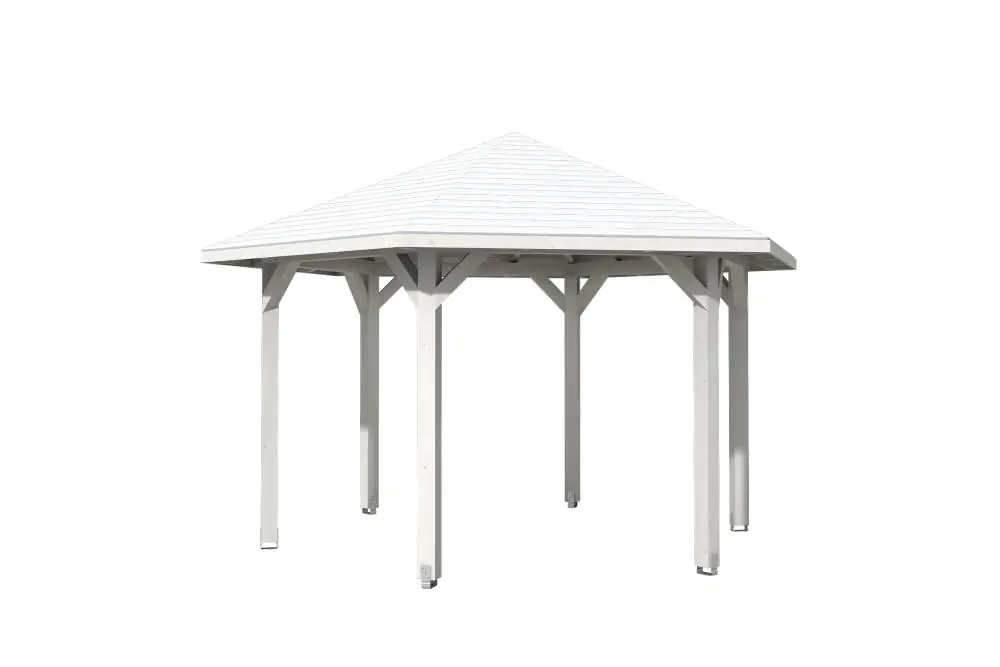 SKAN HOLZ Pavillon Nancy 3 Leimholz, lasiert in Weiß